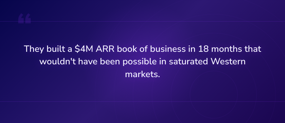 Key insight: They built a $4M ARR book of business in 18 months that wouldn't have been possi