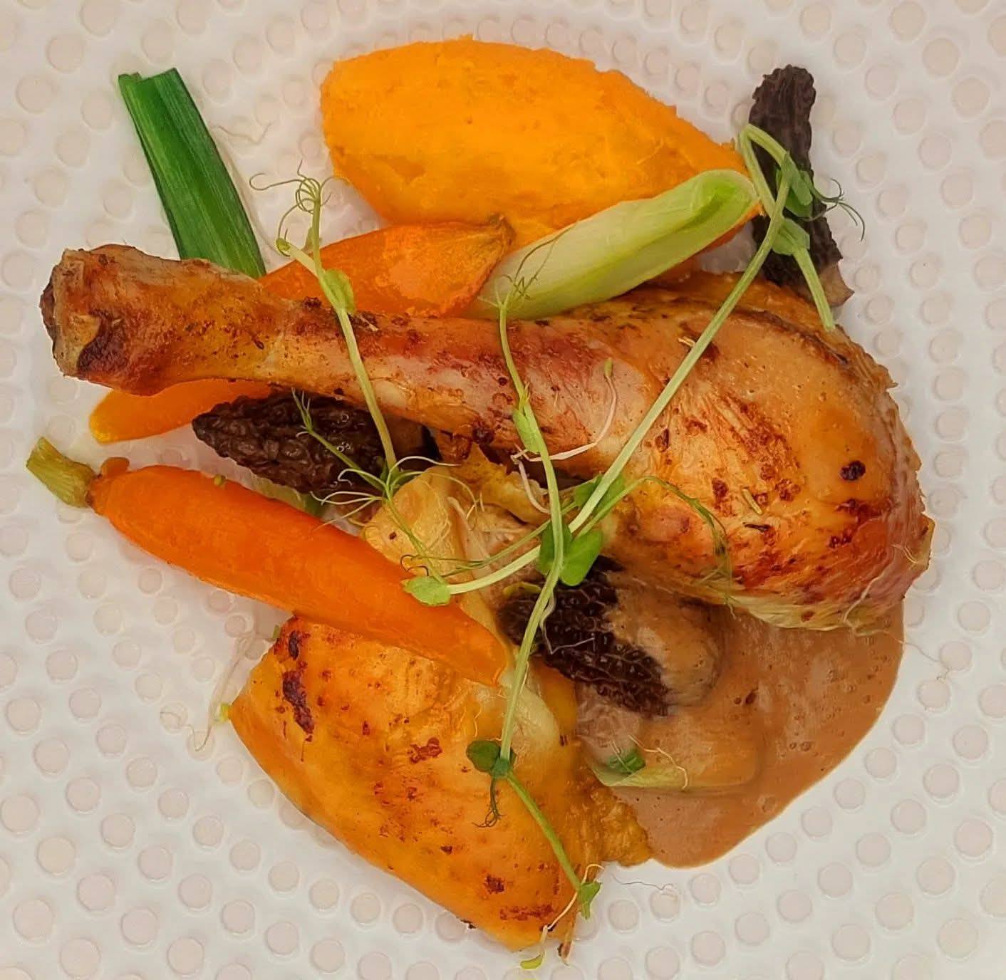 Chapon sauce foie gras