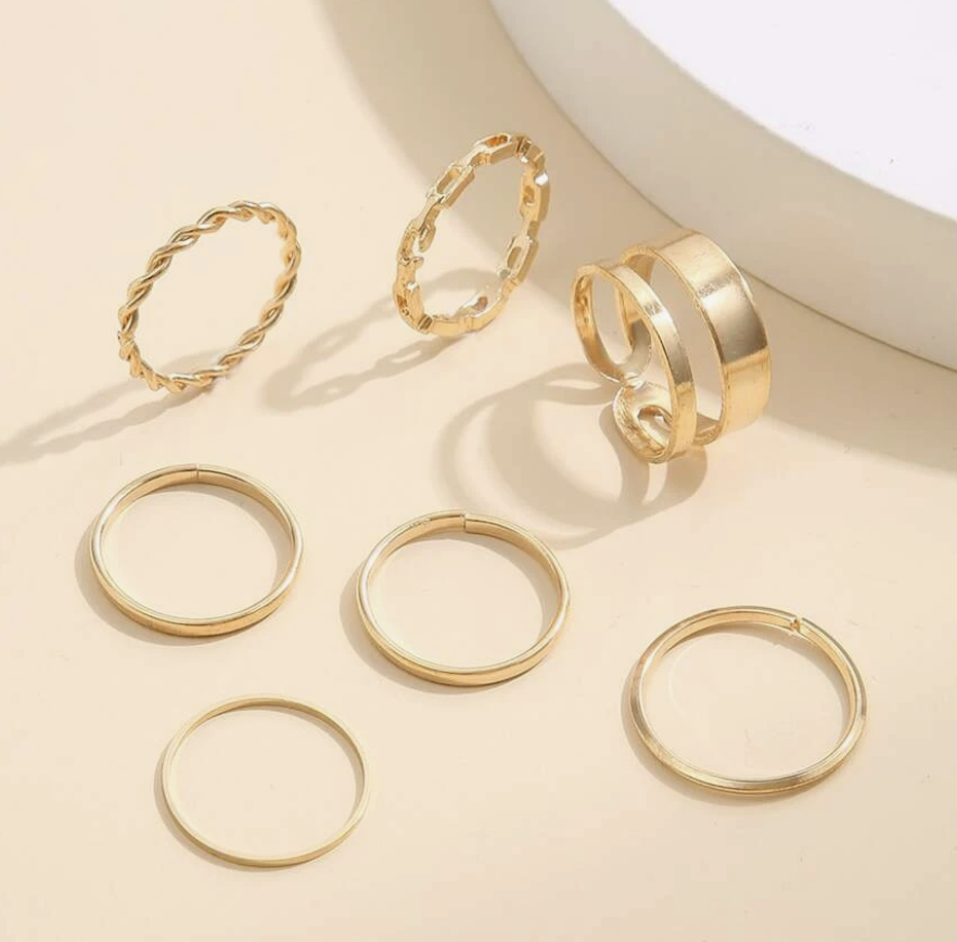 Shein on set of knuckle rings