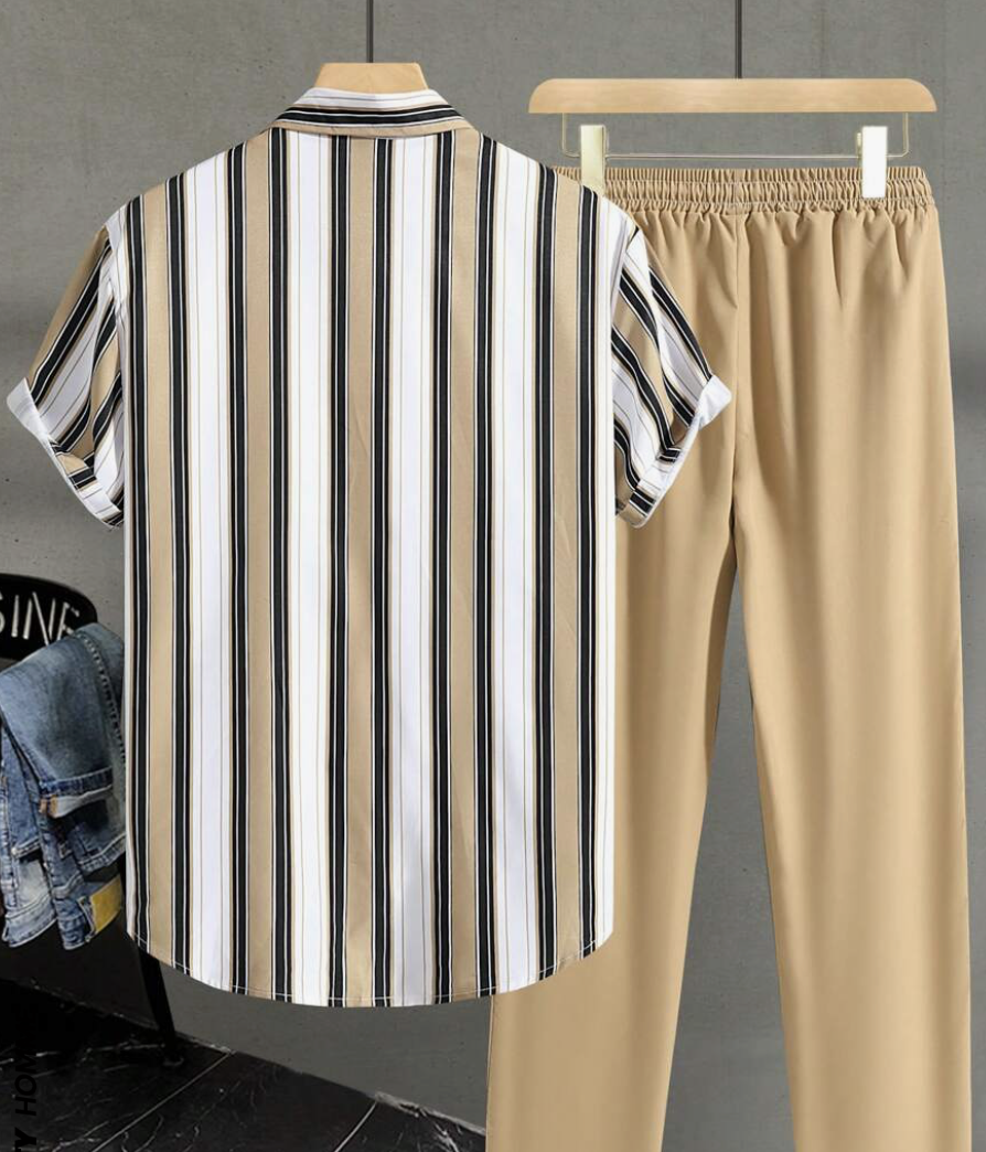 Pair of striped shirt and pants