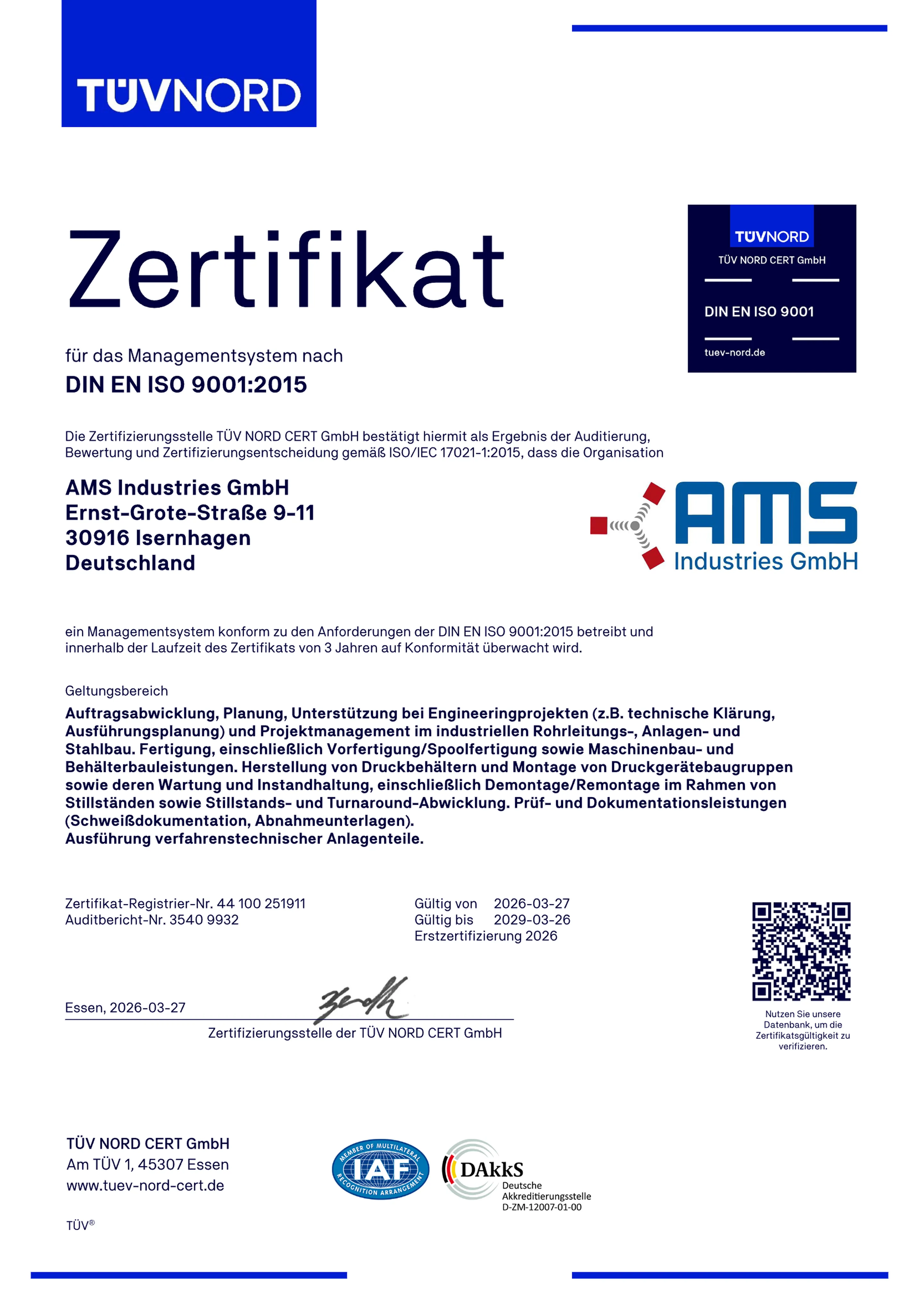 Qualität ist unsere Priorität. Unsere Zertifizierungen garantieren höchste Sicherheits- und Qualitätsstandards. Sie schaffen Vertrauen, erfüllen gesetzliche Anforderungen und sichern exzellenten Service. Wählen Sie geprüfte und verlässliche Dienstleistungen.