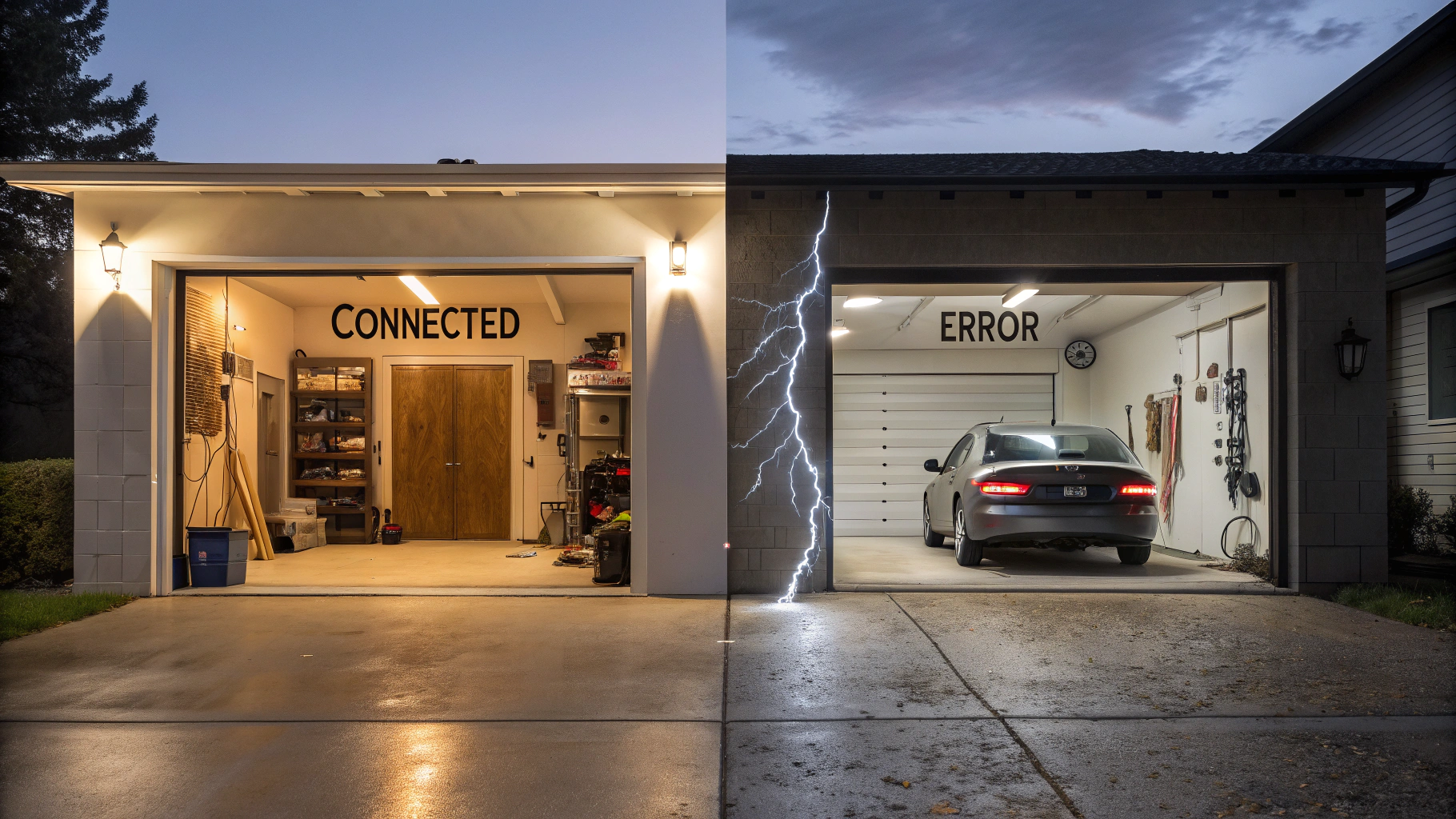 Functional vs Malfunctioning Garage Door