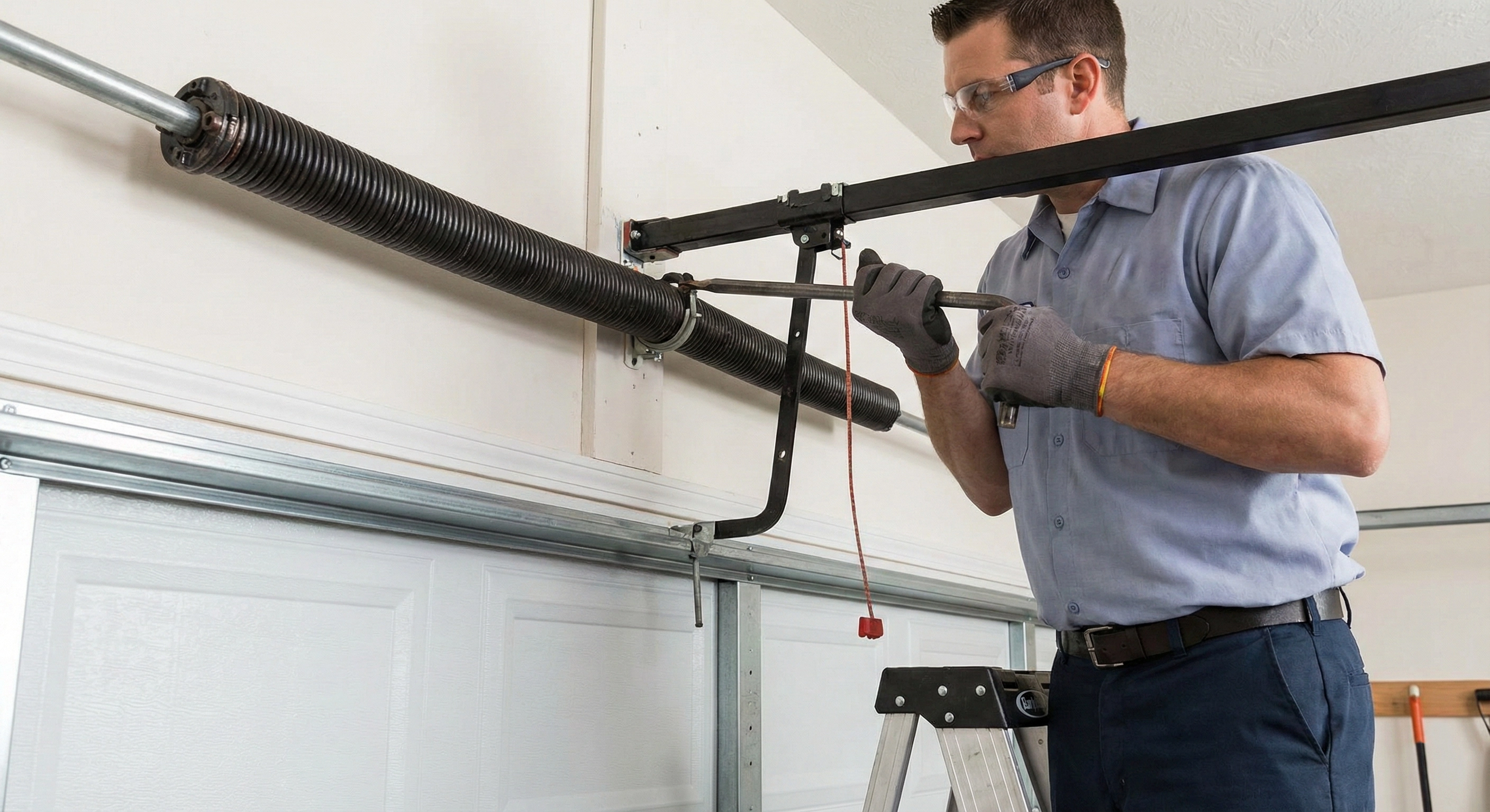 Garage Door tuneups require track and roller lubrication. Homes in Philadelphia should get a garage door tune up regularly.