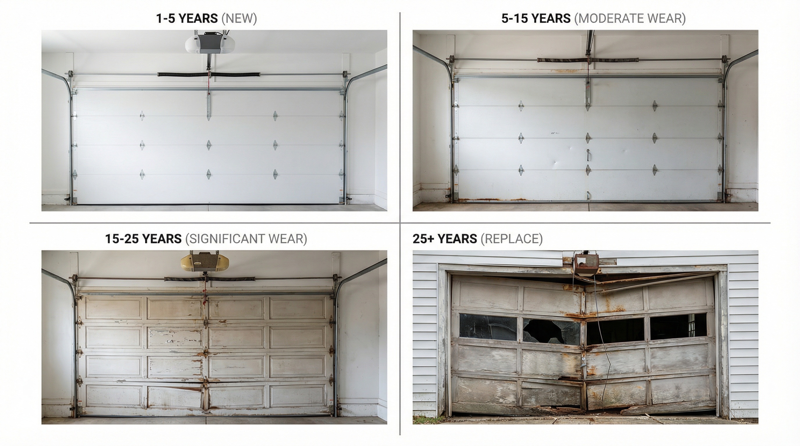 Guide for assessing garage door age and condition