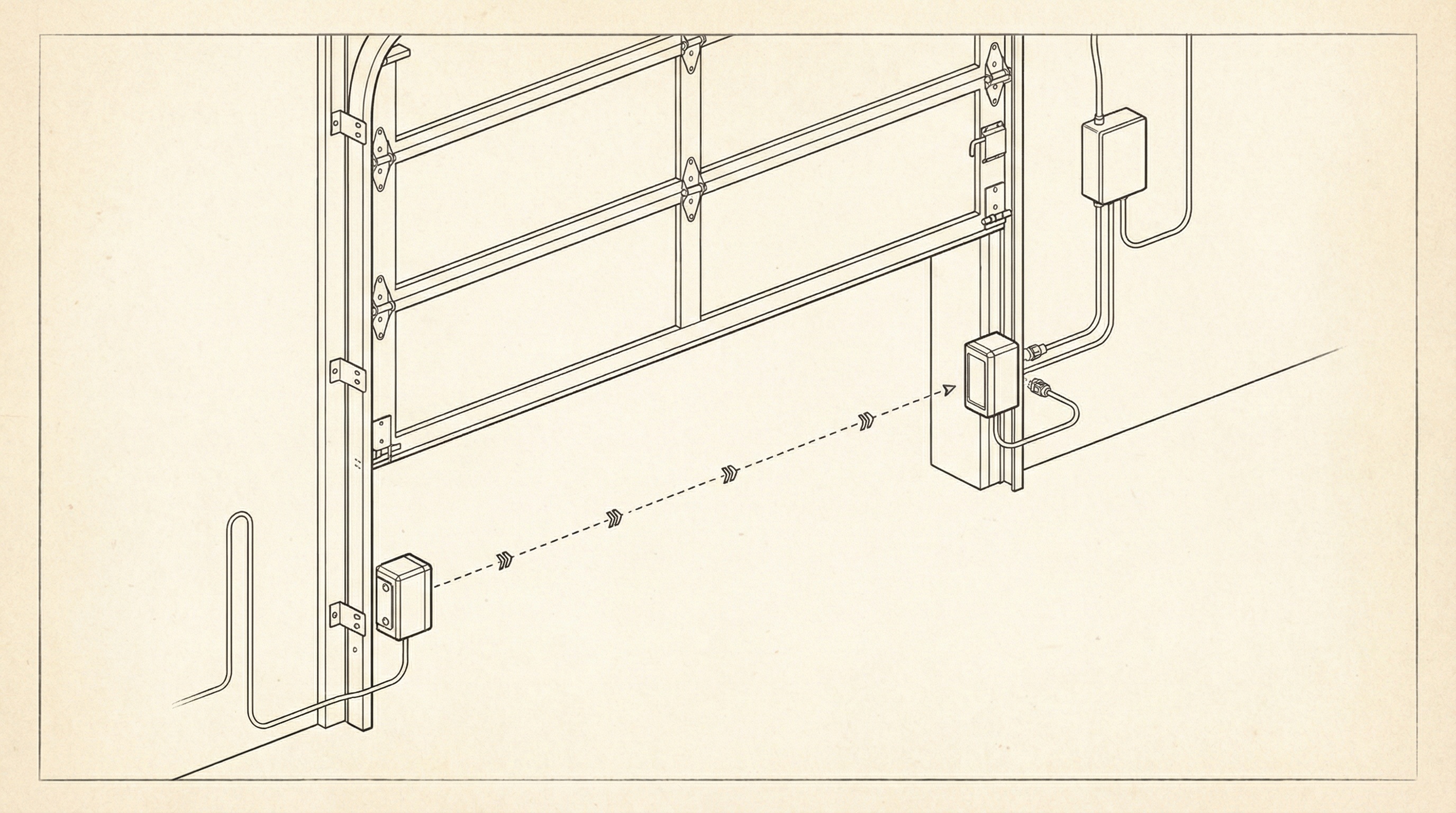 Garage door sensor troubleshooting diagram