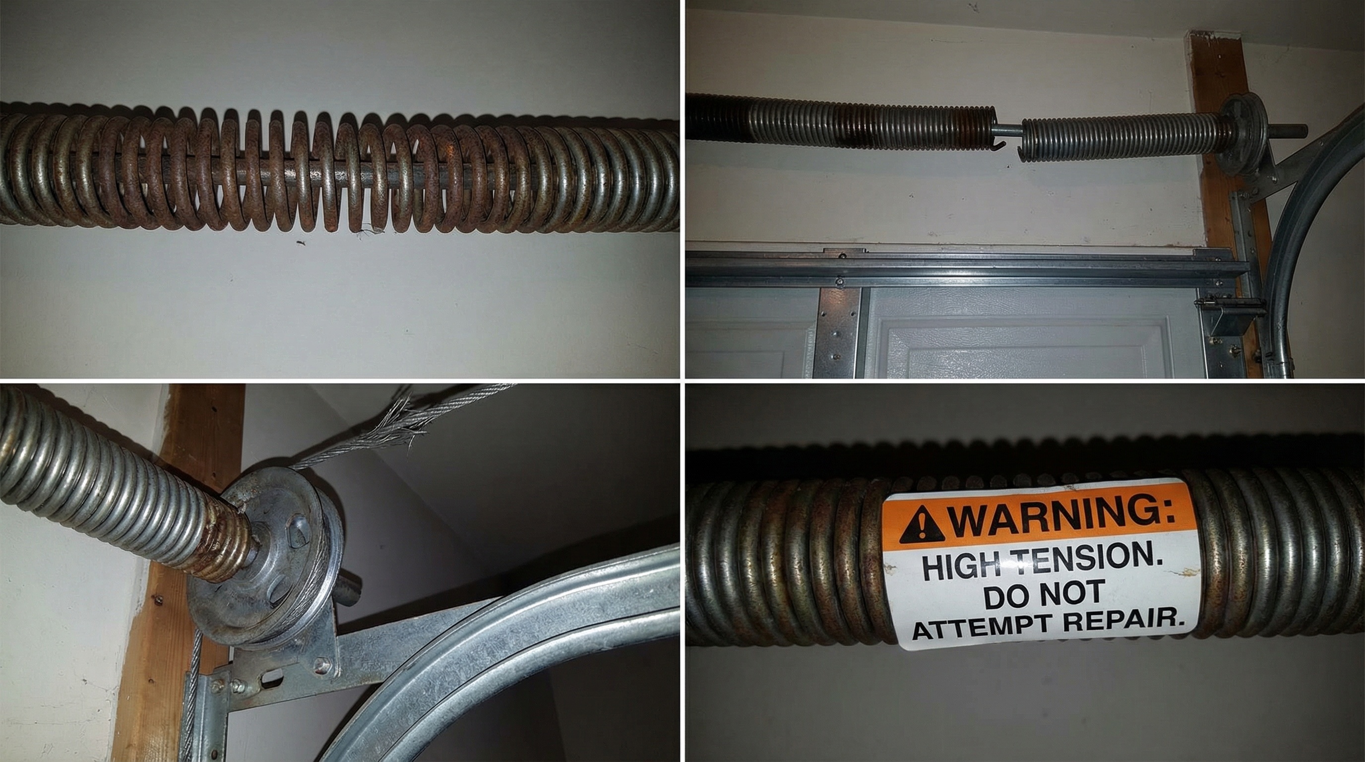 Garage door spring failure warning signs