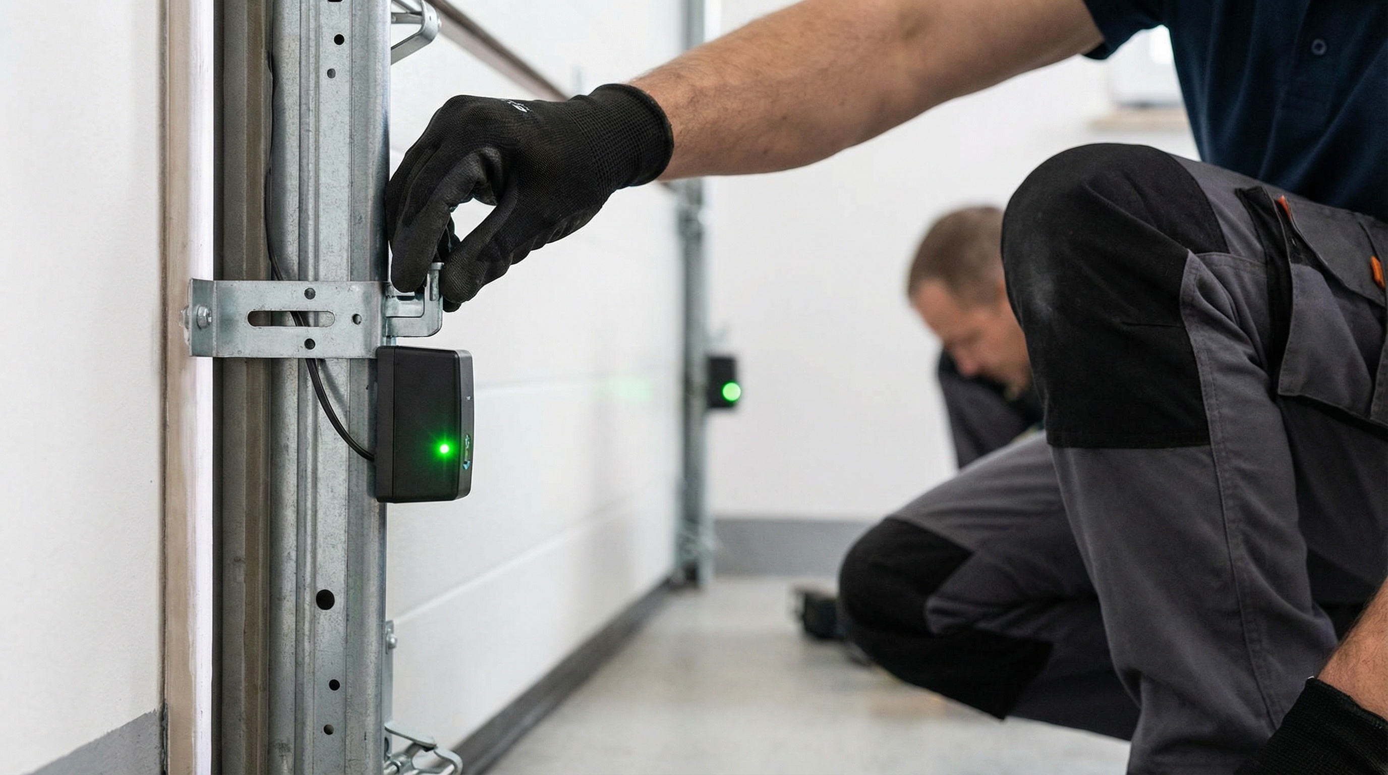 Garage door sensor alignment process