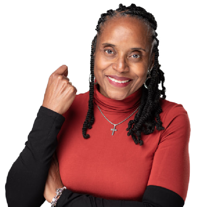 janice allen jackson standing with arms crossed