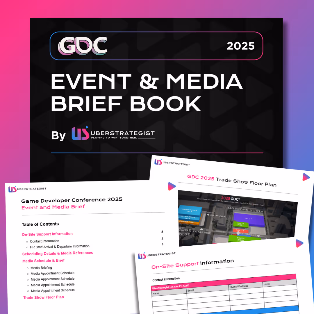 A book about GDC 2015 is displayed on a pink background. - ÜberStrategist Images