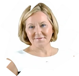 A woman with blonde hair and a white shirt. - ÜberStrategist Images