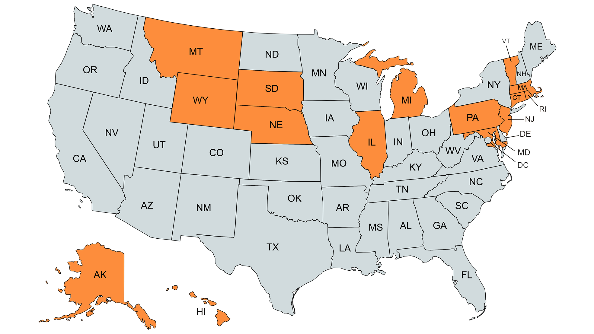 HUD authorized states