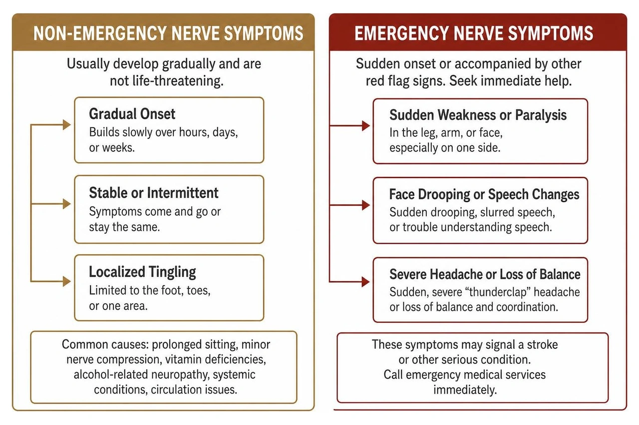 emergency vs non emergency nerve symptoms emergency vs non emergency nerve symptoms