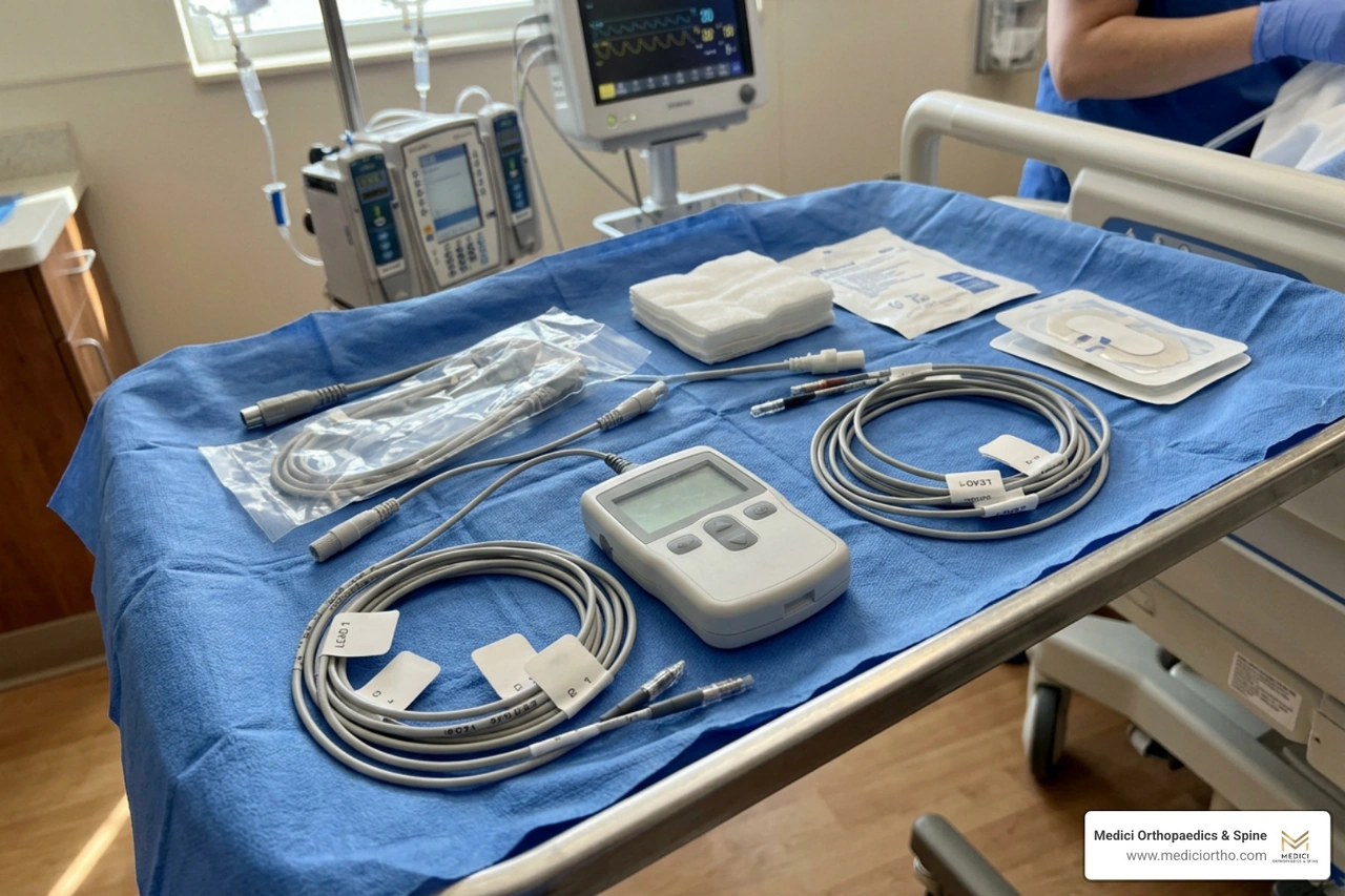 temporary spinal stimulation lead trial equipment