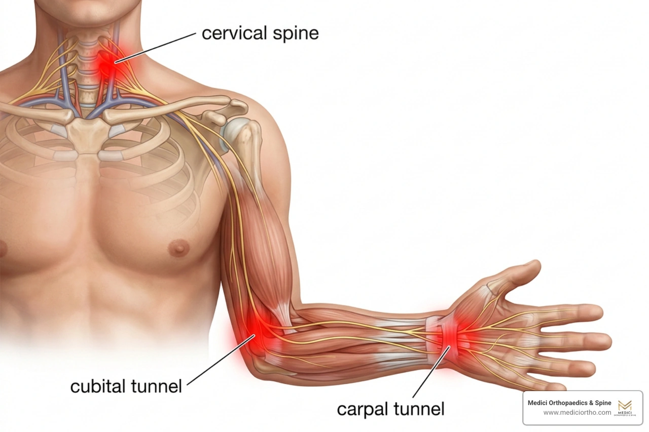 diagram of nerve compression points in neck elbow and wrist diagram of nerve compression points in neck elbow and wrist