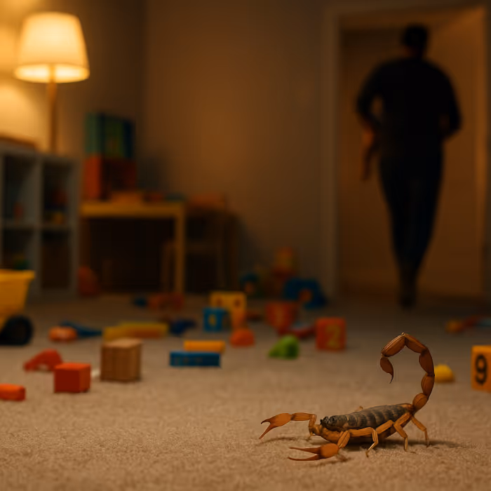 a scorpion in a children's playroom