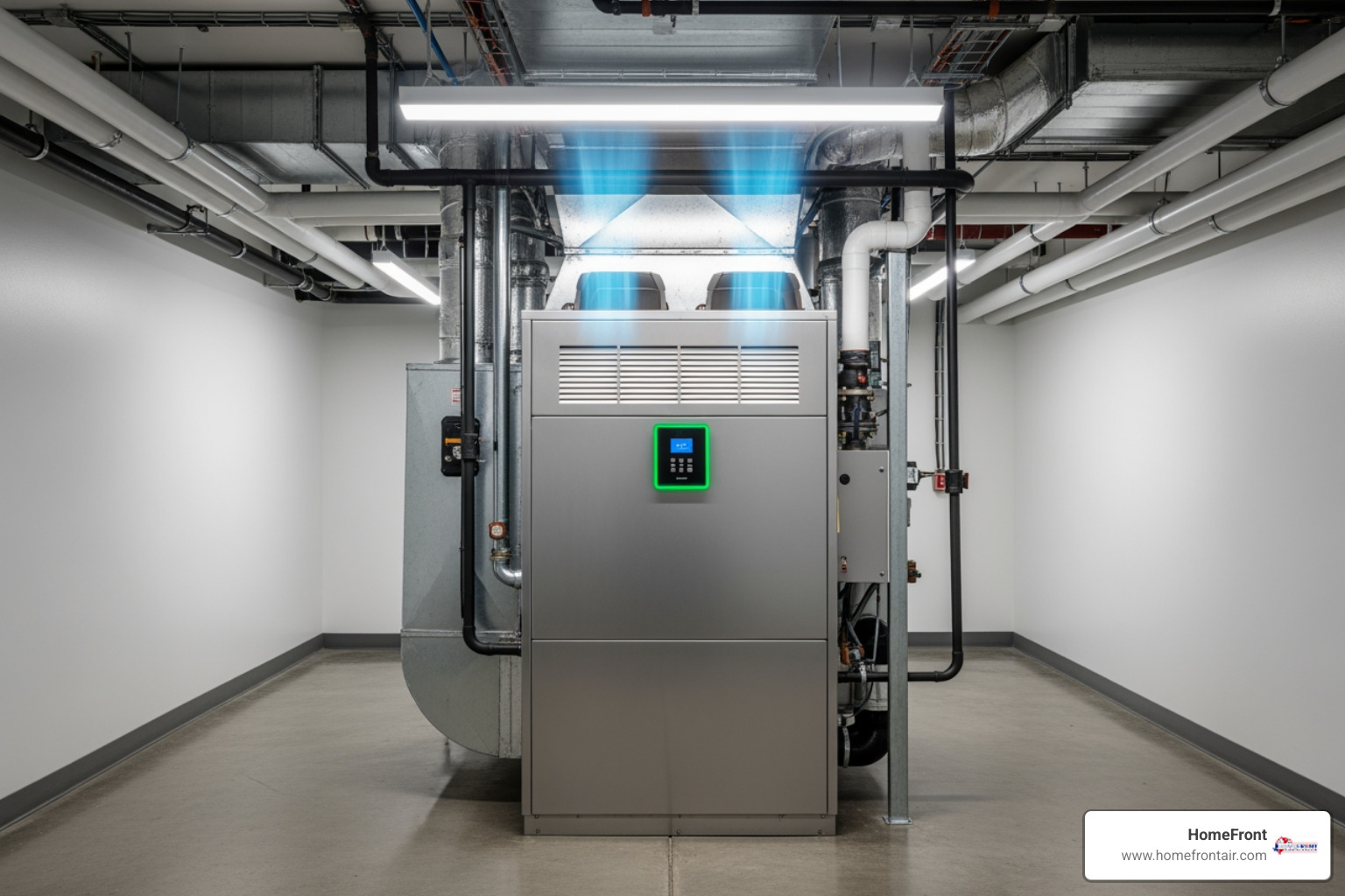 Infographic showing three main benefits of new commercial furnace installation: 1) Energy Efficiency - modern systems reduce utility bills by up to 30% through advanced technology and better fuel utilization, 2) Improved Reliability - new equipment means fewer breakdowns, less downtime, and consistent heating throughout your facility, and 3) Better Air Quality - advanced filtration and humidity control reduce allergens and create a healthier workspace for employees and customers - commercial furnace installation in san marcos, tx