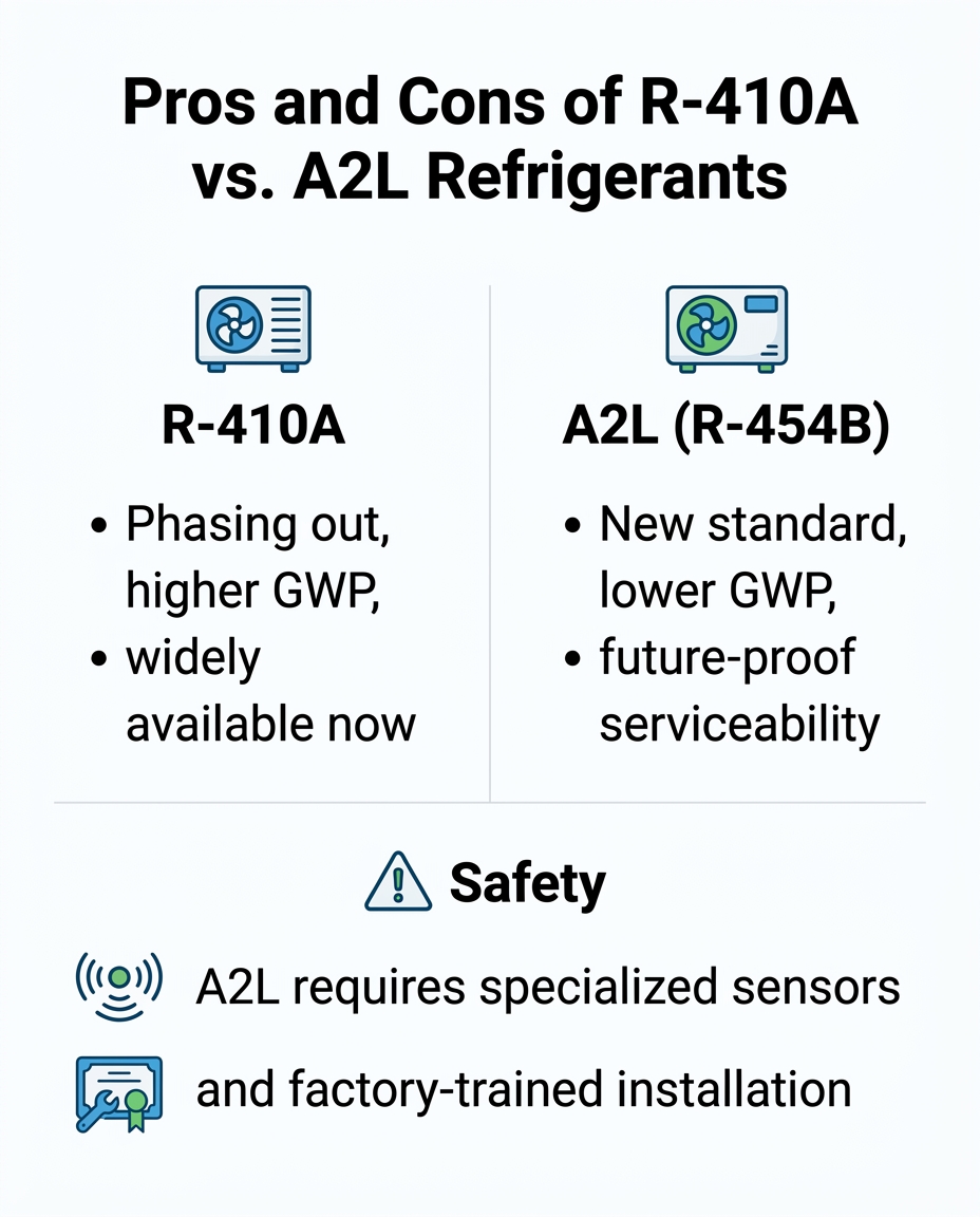 Pros and Cons of R-410A vs. A2L Refrigerants