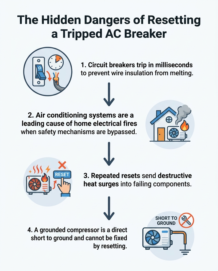 The Hidden Dangers of Resetting a Tripped AC Breaker