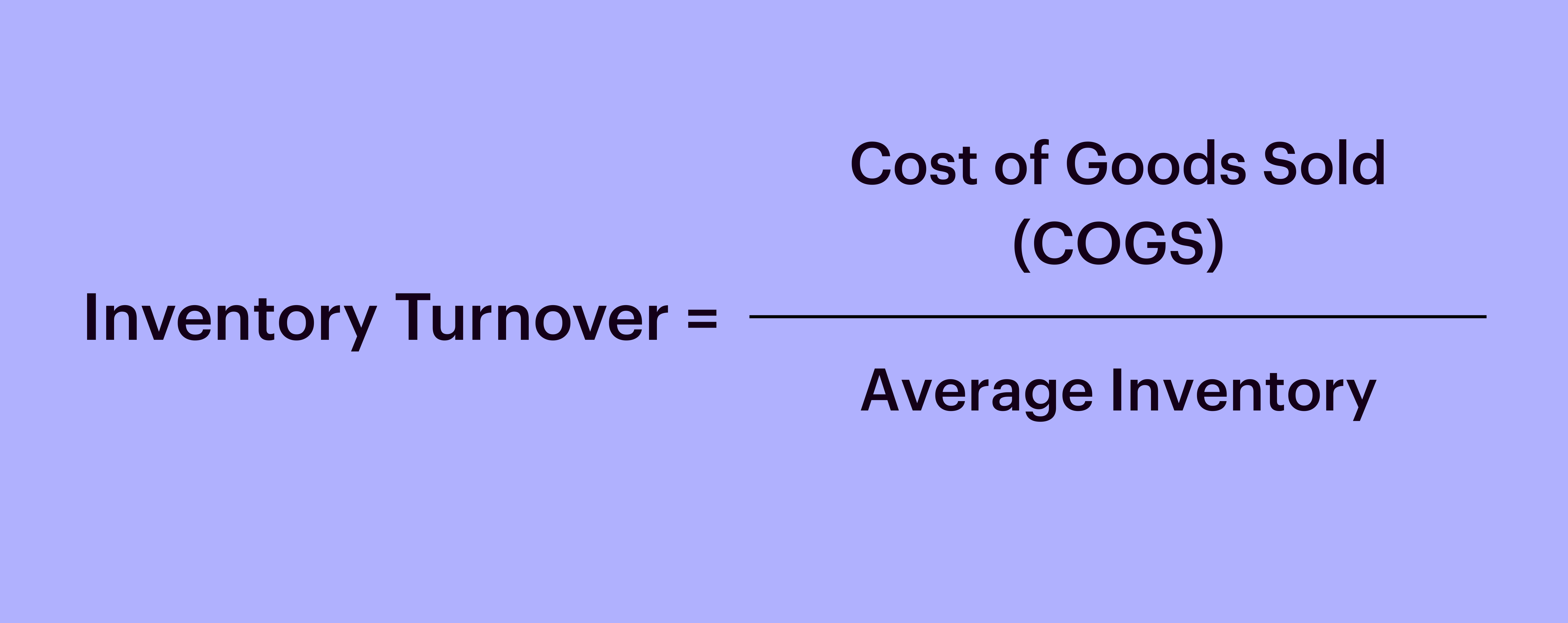 inventory turnover calculation formula