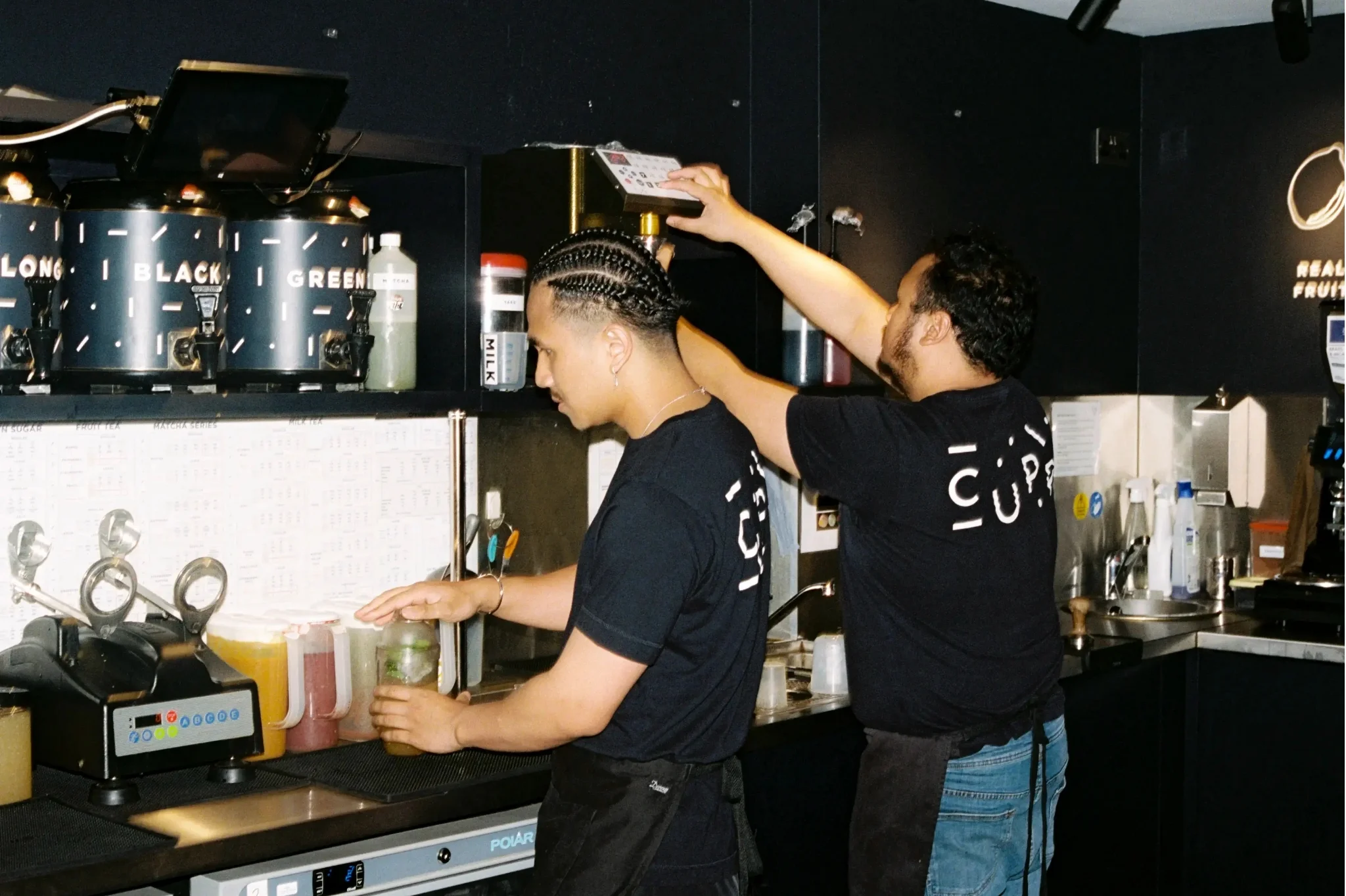 CUPP staff preparing drinks for customers