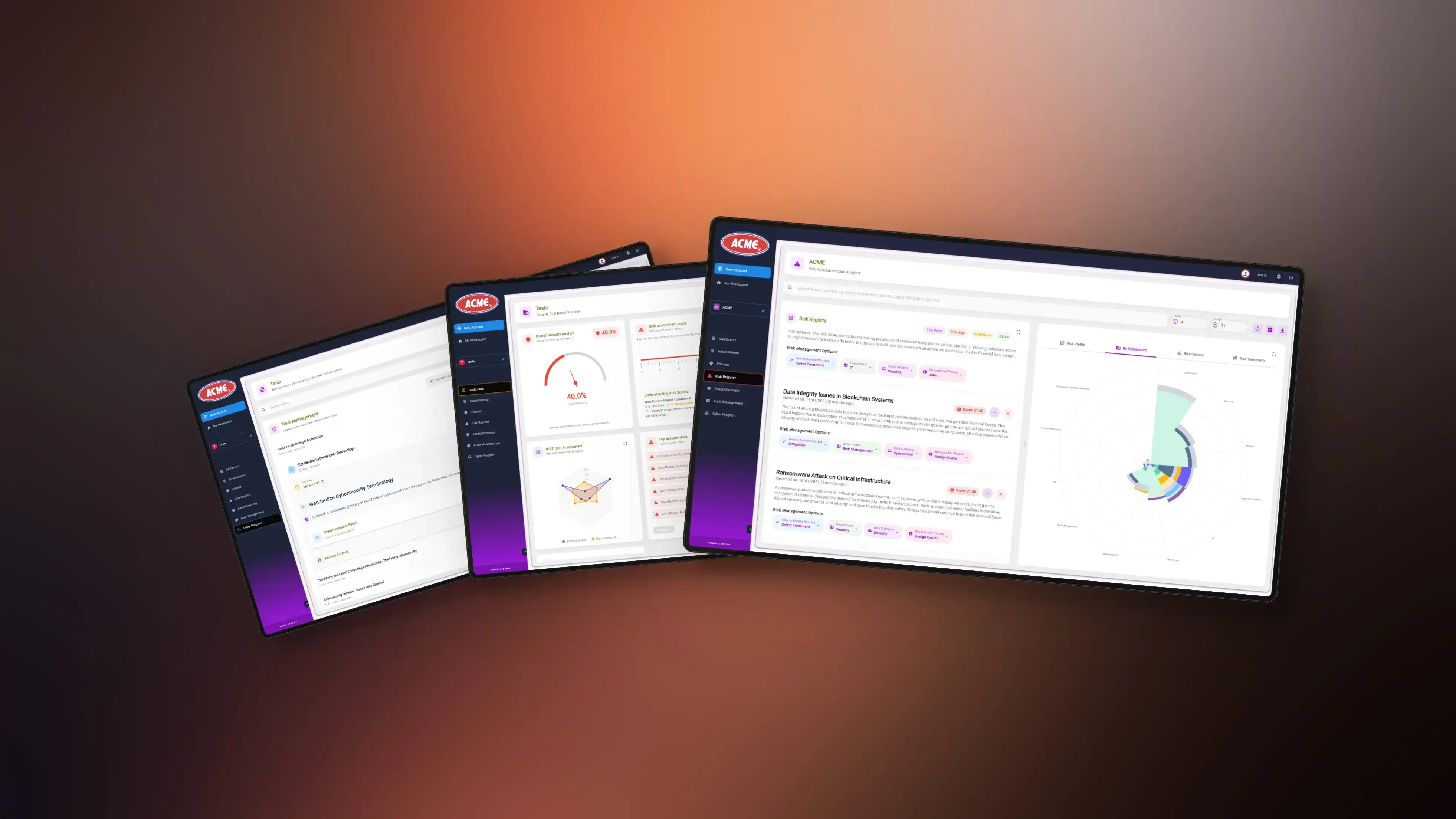 Screenshots GetCYBR vCISO Platform |  AI Virtual Chief Information Secrurity Officier Platform.