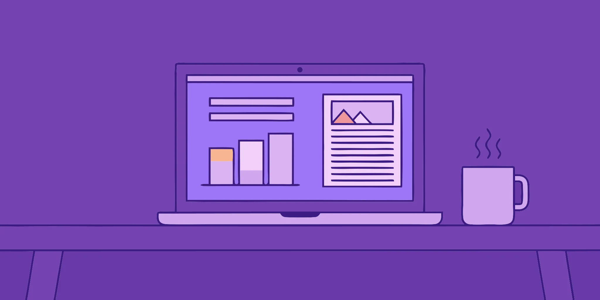 AI proposal writing tools assist with charts and documents on a laptop.