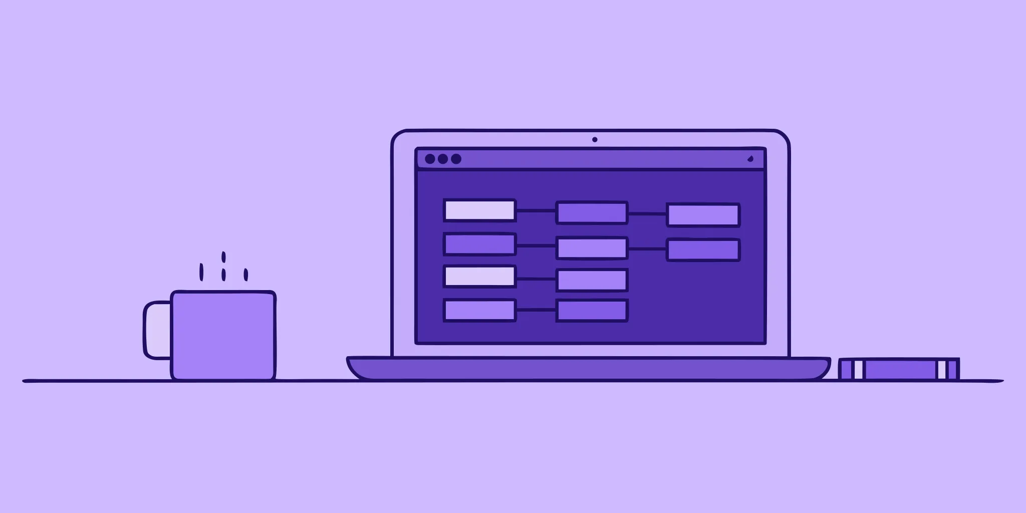 A request for proposal example document open on a laptop.