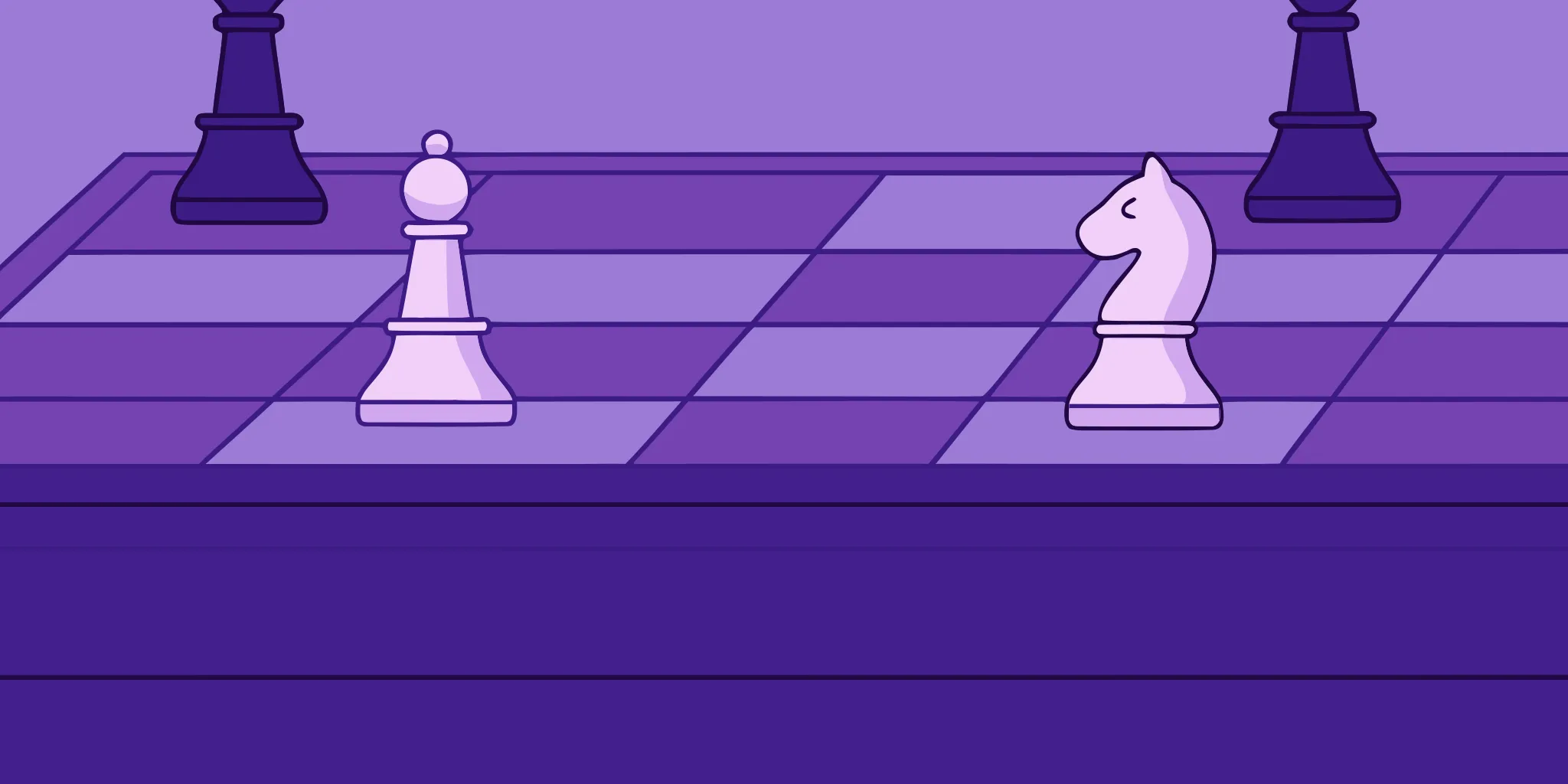 Chess pieces on a board showing the strategy for calculating a winning rate.