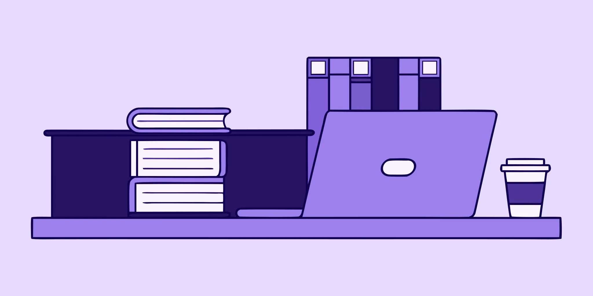 Laptop and notes on a desk organized for writing a winning proposal.