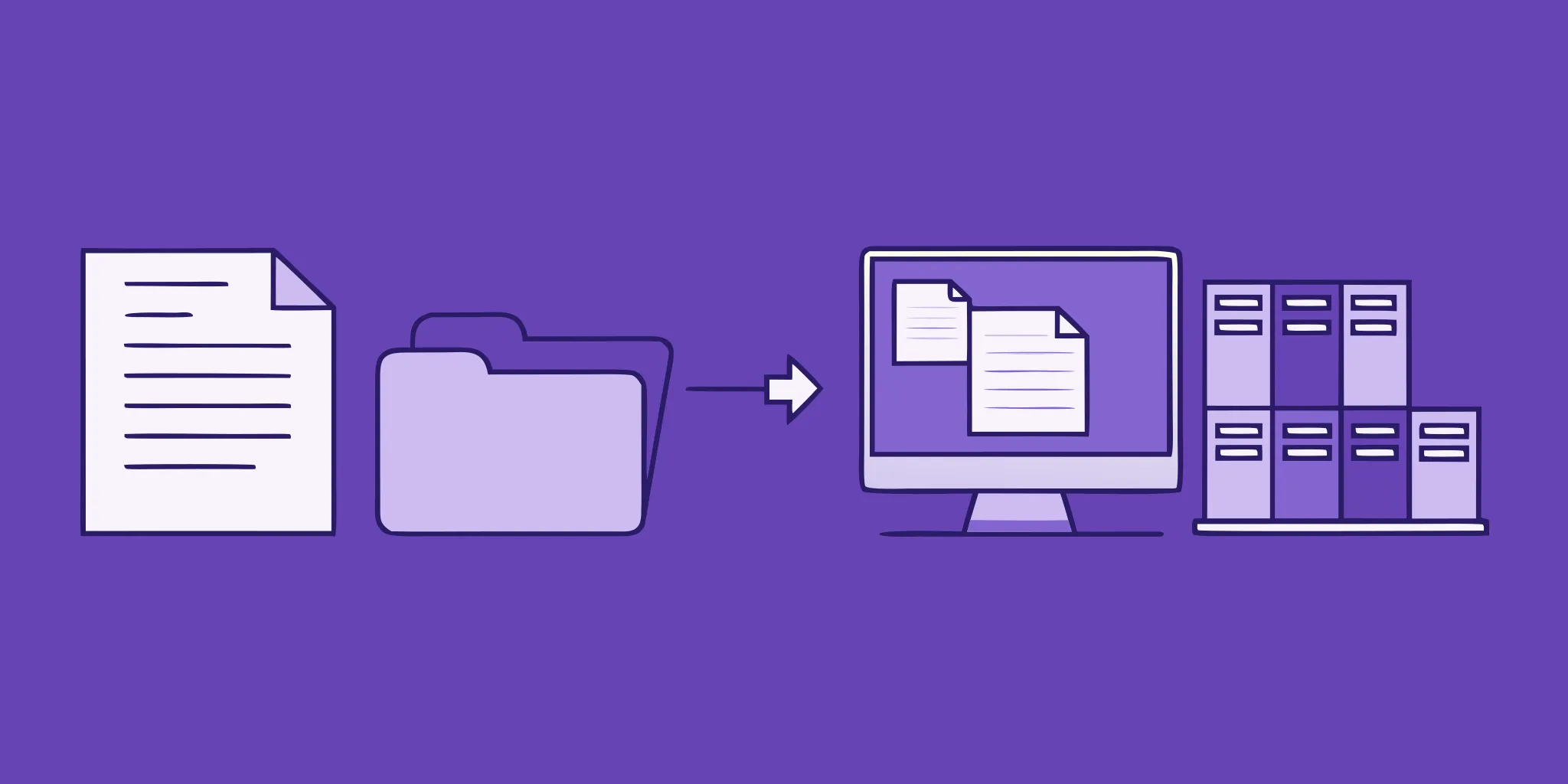Digital documents being organized on a computer for efficient RFP processing.