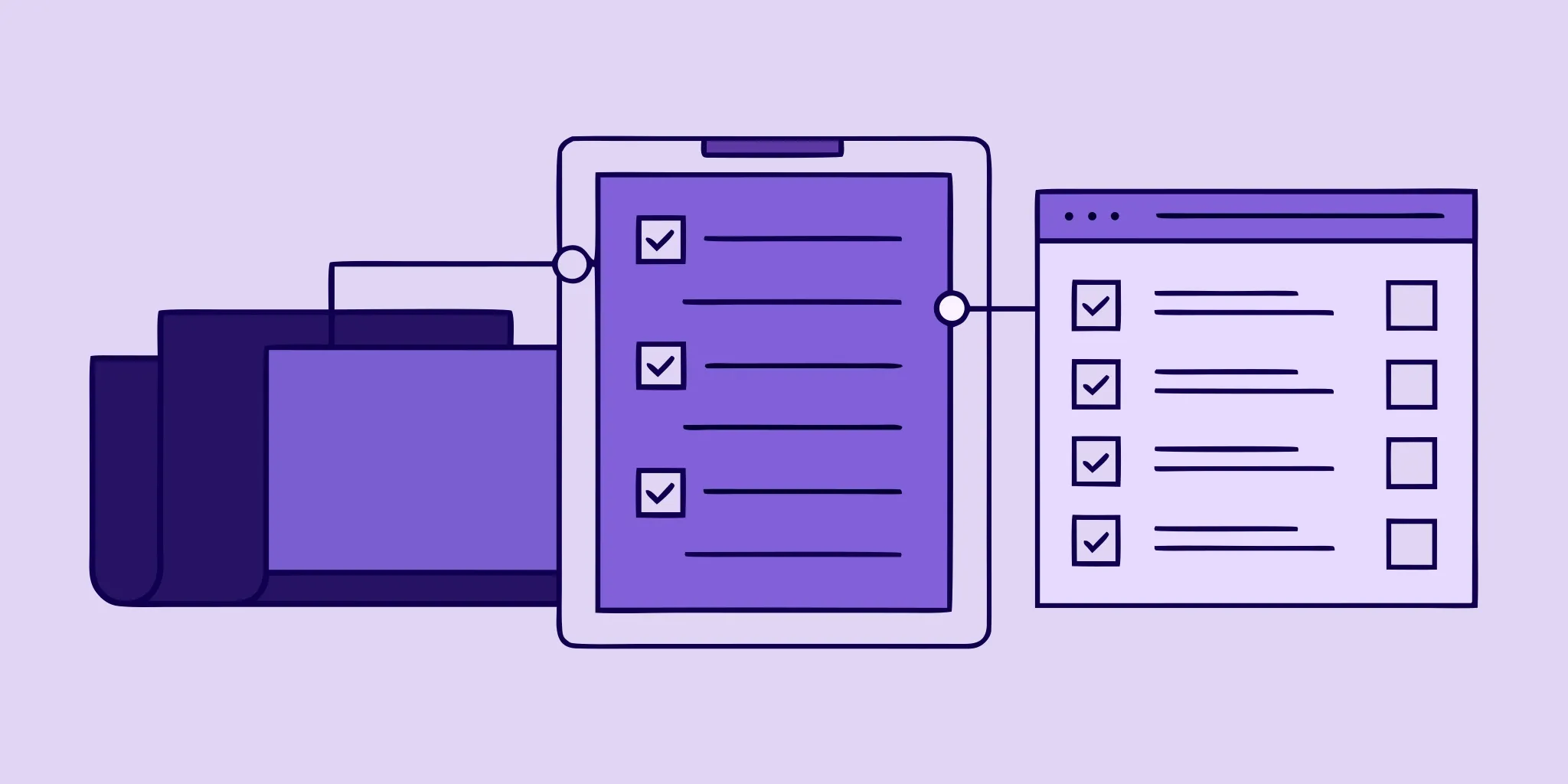 A request for proposals template with digital forms and checklists on a tablet and phone.