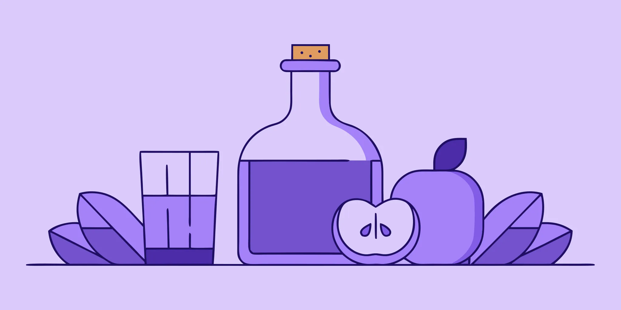 A bottle of apple cider vinegar, one answer to what ACV stands for.