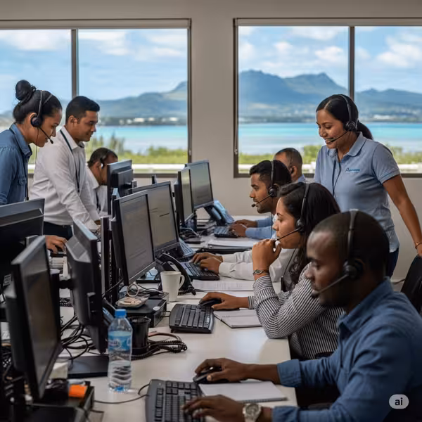 Réunion internationale d'une équipe commerciale autour d'une grande table de travail, représentant 