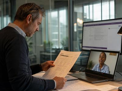 Collaborateur ERP offshore dédié saisissant des données dans un système de gestion pour une PME fran
