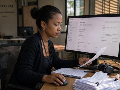 Agent back-office e-commerce dédié à Madagascar traitant commandes Shopify et PrestaShop