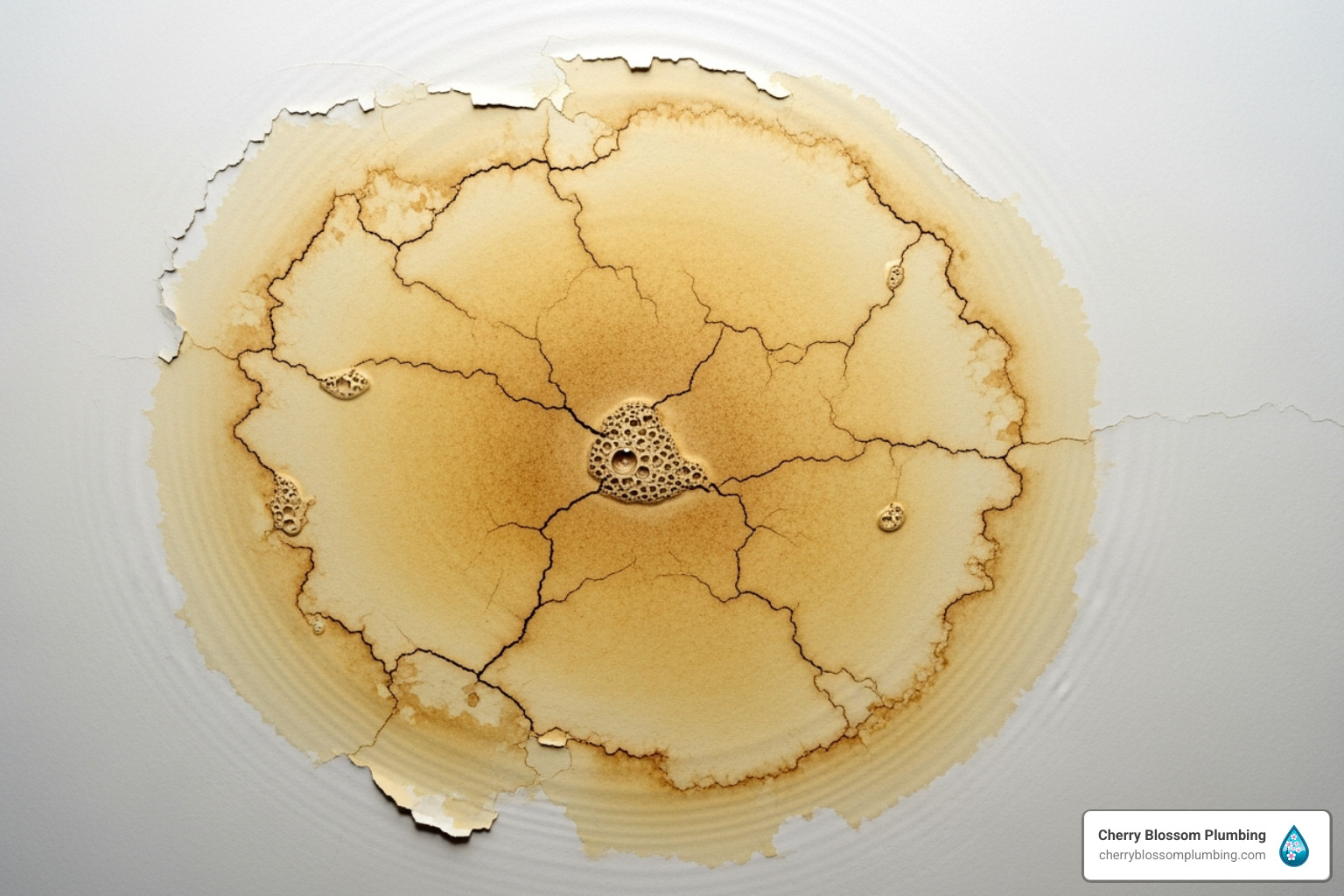 Coffee stain on paper resembling abstract map with cracked texture
