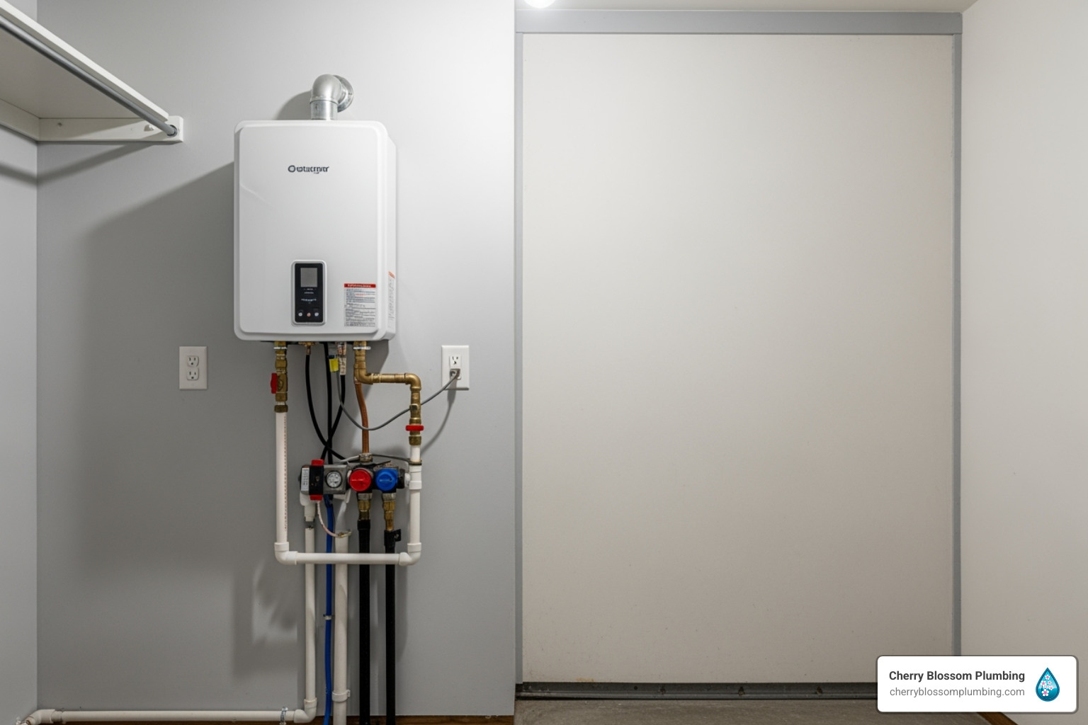 space saved by tankless water heater - tankless water heater benefits