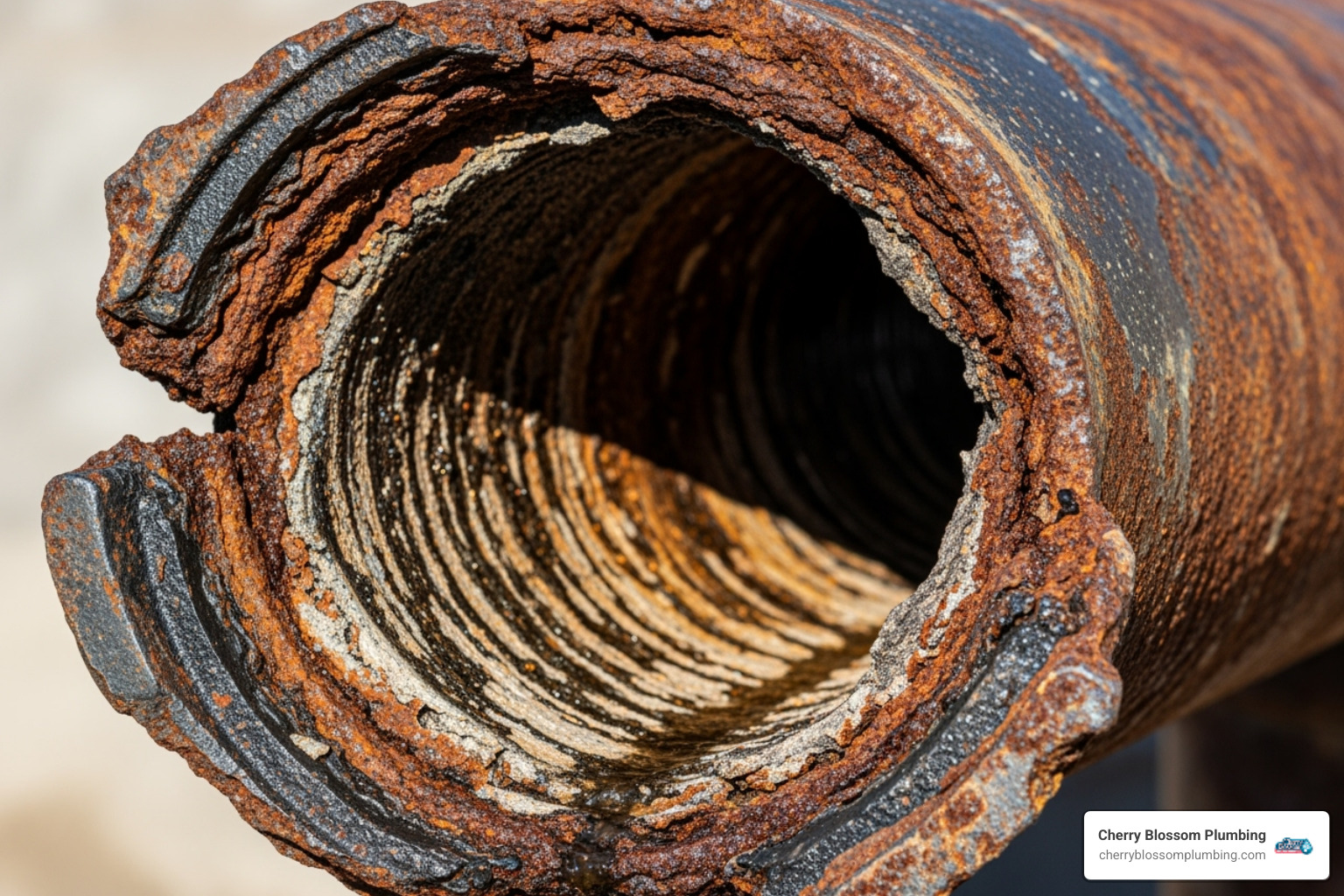corroded cast iron pipe section - cast iron sewage pipe repair