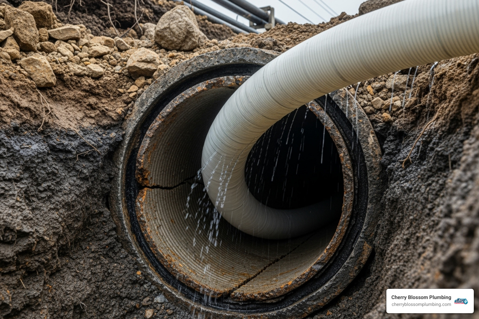 trenchless pipe lining process - sewer line inspection falls church va