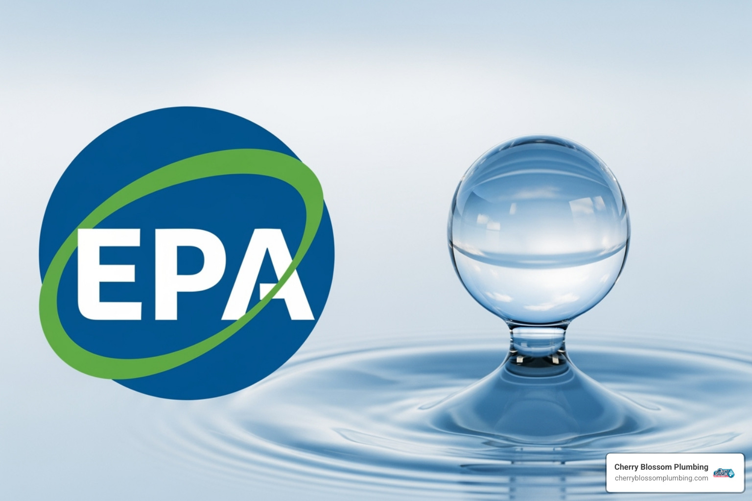 EPA logo with a water droplet, symbolizing water quality regulation - pfas removal system arlington va