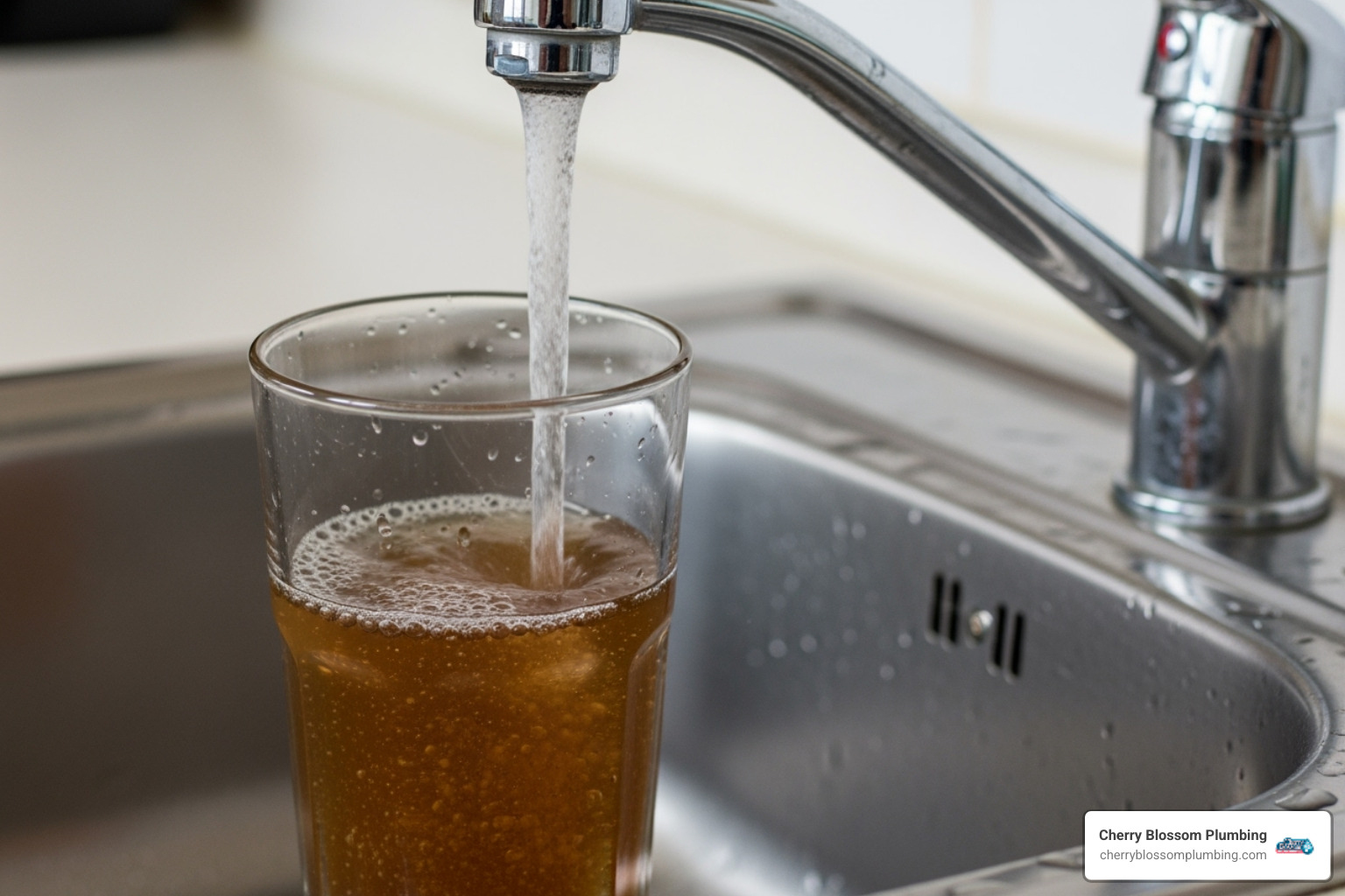 Brownish water coming from a faucet into a glass - galvanized pipe problems northern va