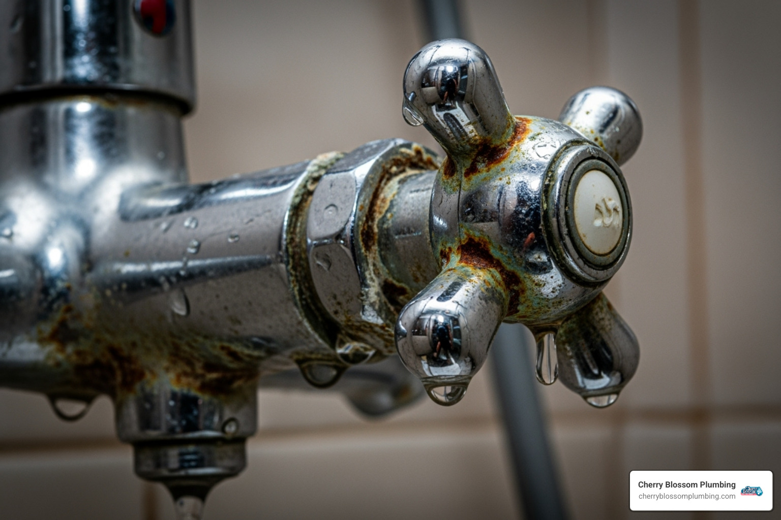 corroded and dripping shower faucet handle - shower faucet replacement fairfax