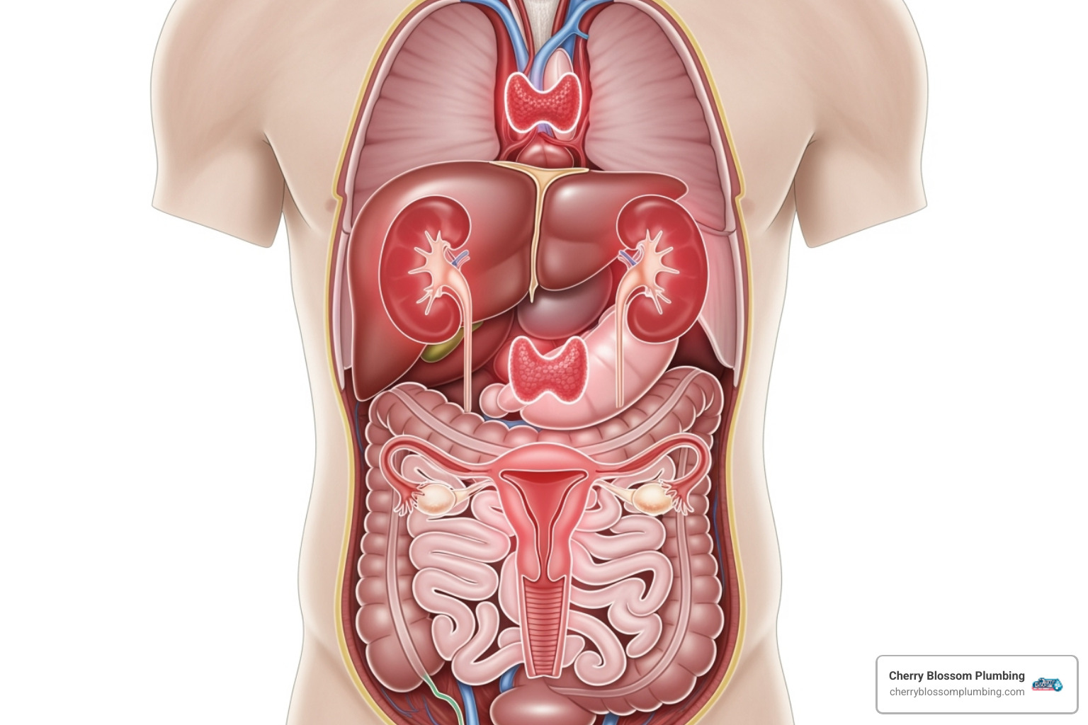 graphic showing human body and organs affected by PFAS - pfas reverse osmosis filter