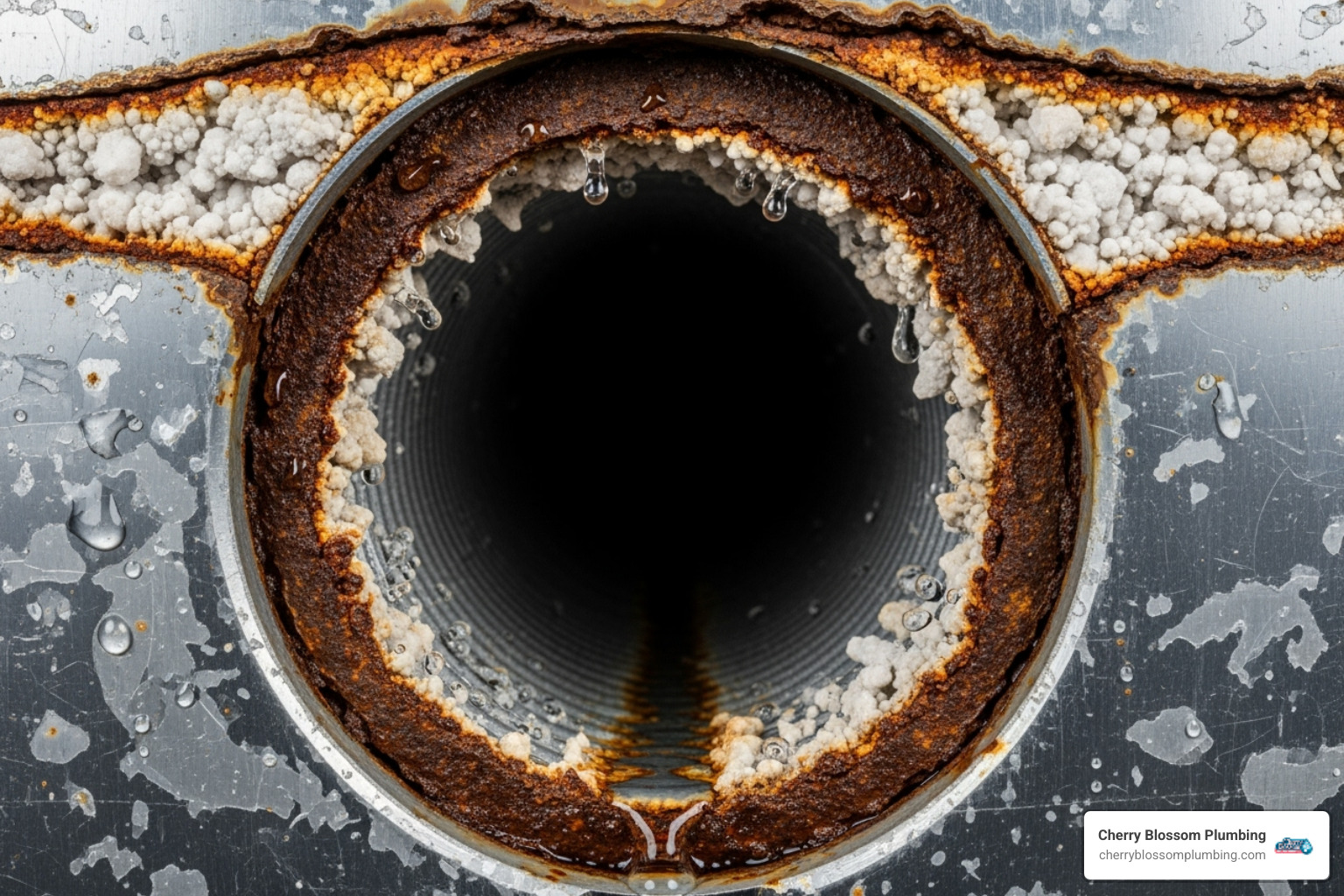of a cross-section of a corroded galvanized steel pipe - low water pressure repair of a cross-section of a corroded galvanized steel pipe - low water pressure repair