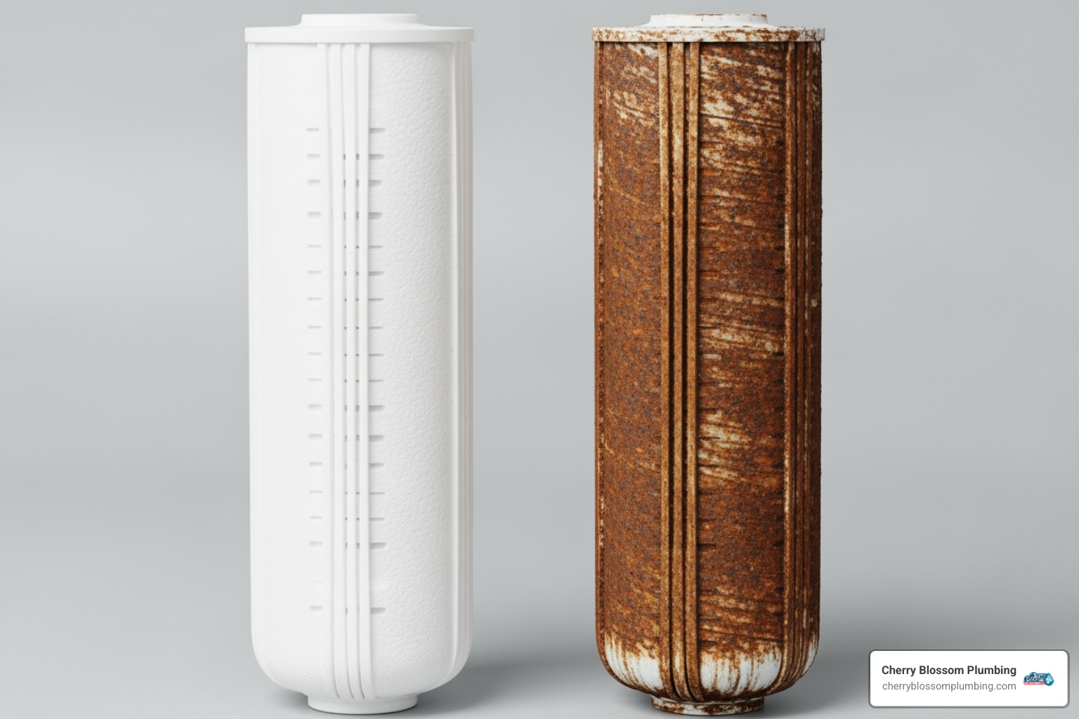 new clean filter vs old clogged filter - water filter maintenance