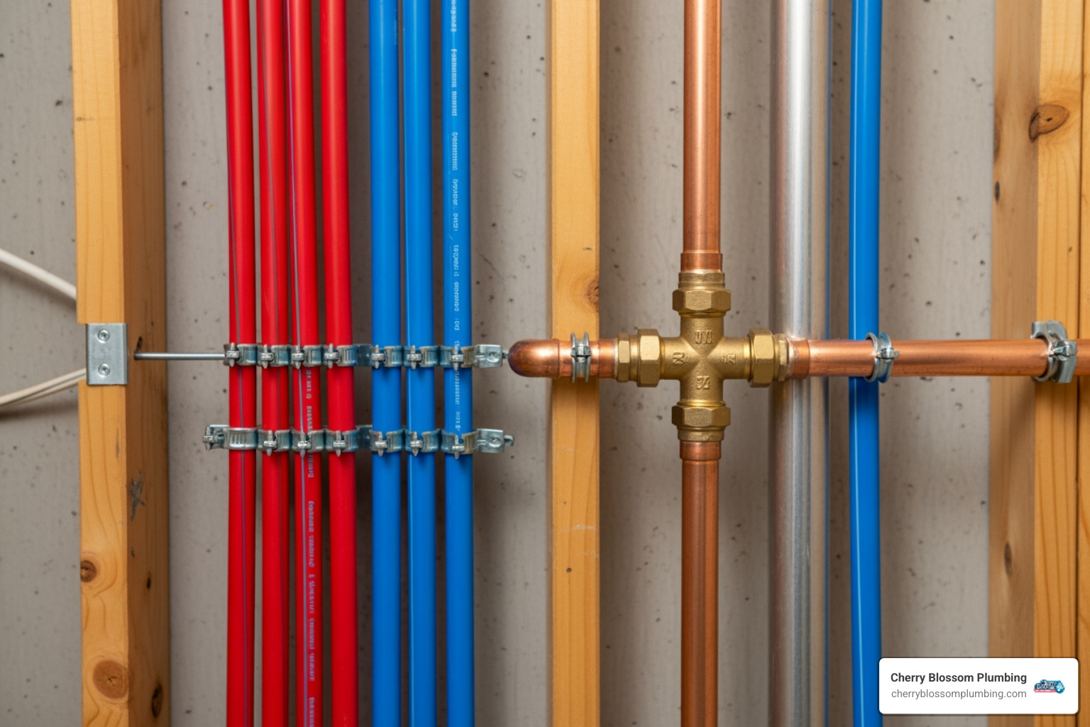 clean, new PEX and copper pipes installed in a home - replace galvanized pipes clean, new PEX and copper pipes installed in a home - replace galvanized pipes