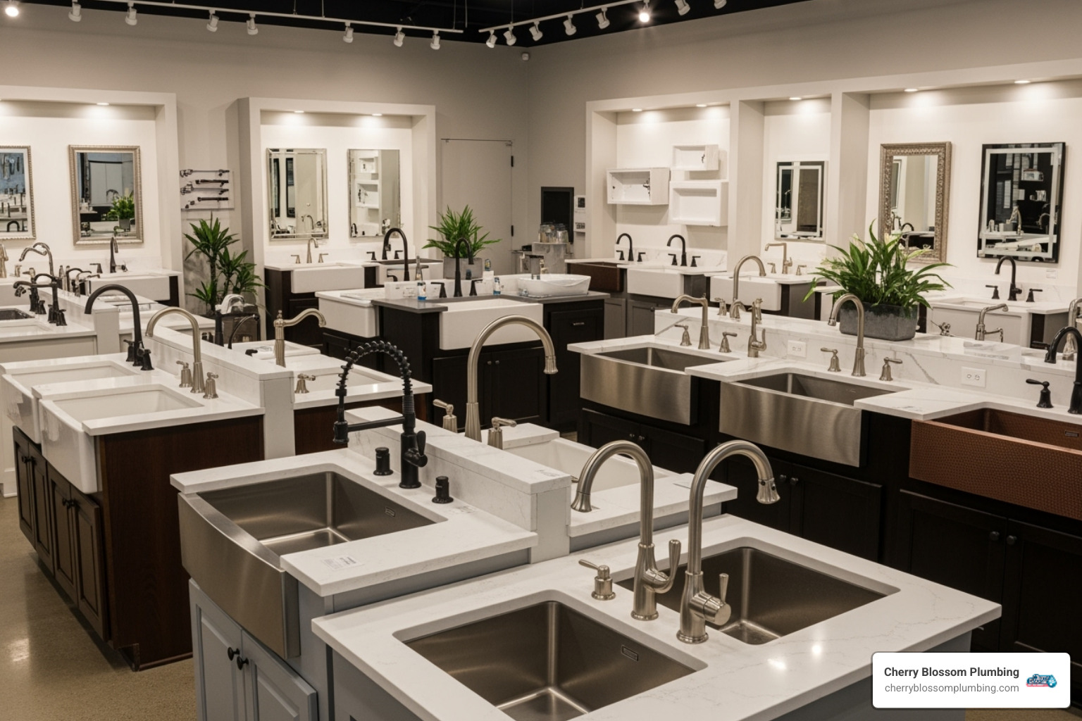 showroom displaying various sink and faucet styles - sink installation arlington va showroom displaying various sink and faucet styles - sink installation arlington va