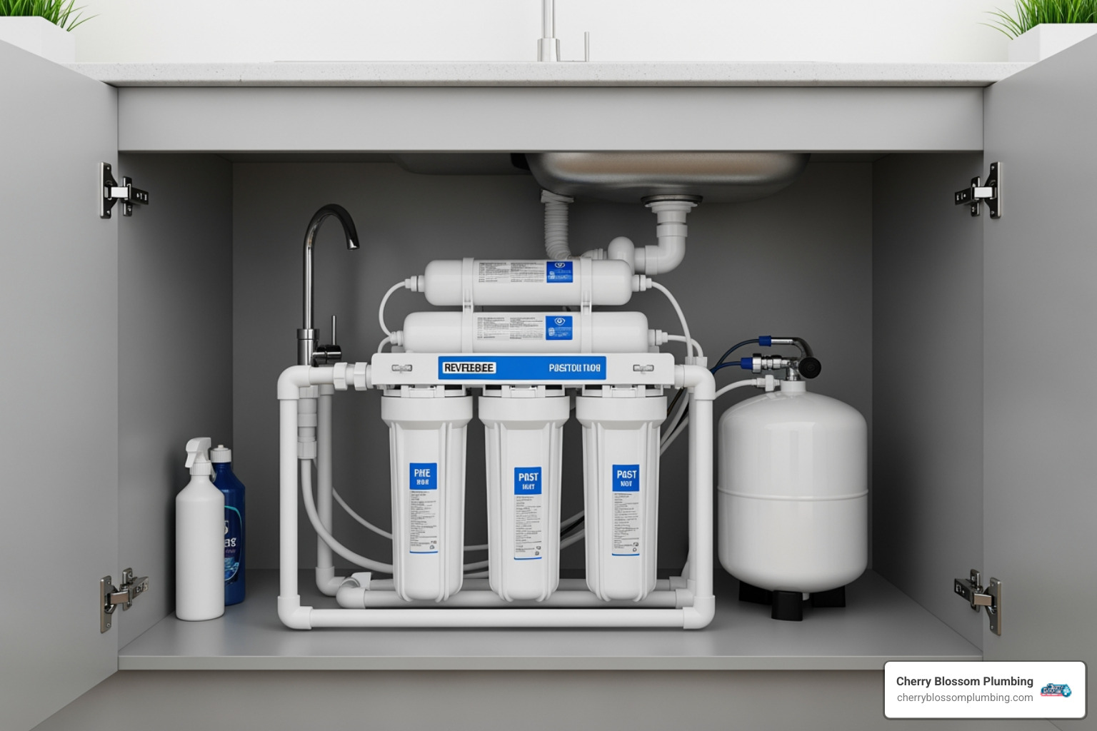 multi-stage reverse osmosis system neatly installed under a kitchen sink - under sink water filter arlington va multi-stage reverse osmosis system neatly installed under a kitchen sink - under sink water filter arlington va