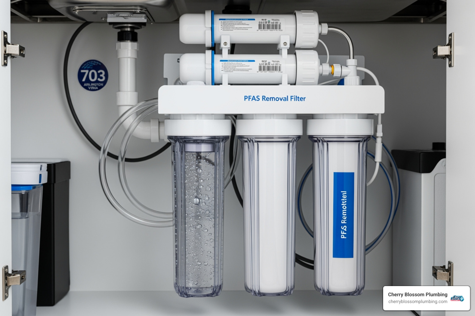 diagram showing how a multi-stage reverse osmosis system works with labeled stages - reverse osmosis pfas removal arlington va