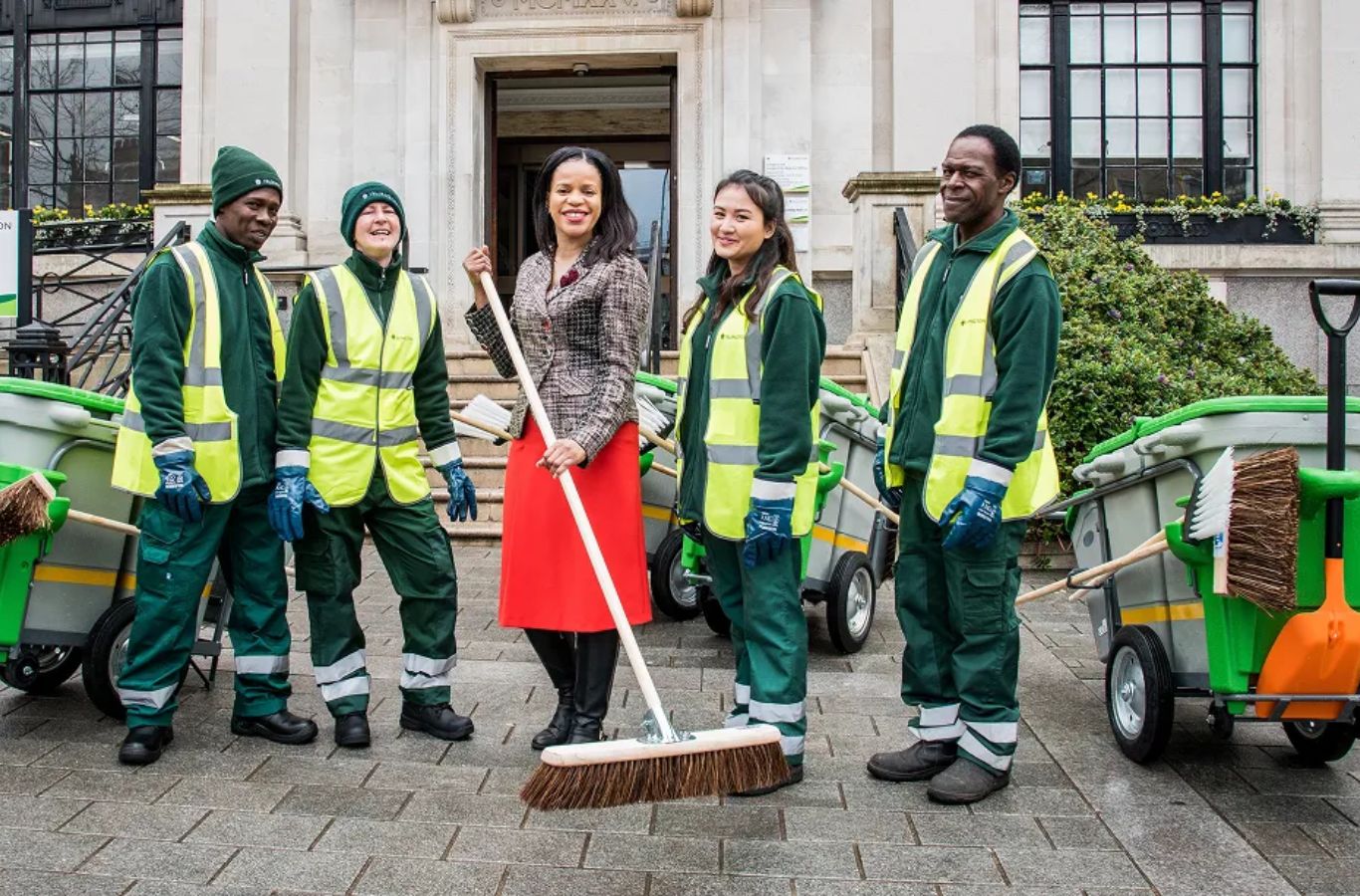 A Sundance Sweeping crew conducting parking lot sweeping in Fountain Hills, AZ, showing reliable local expertise and eco-friendly performance. Parking Lot Sweeping near me.